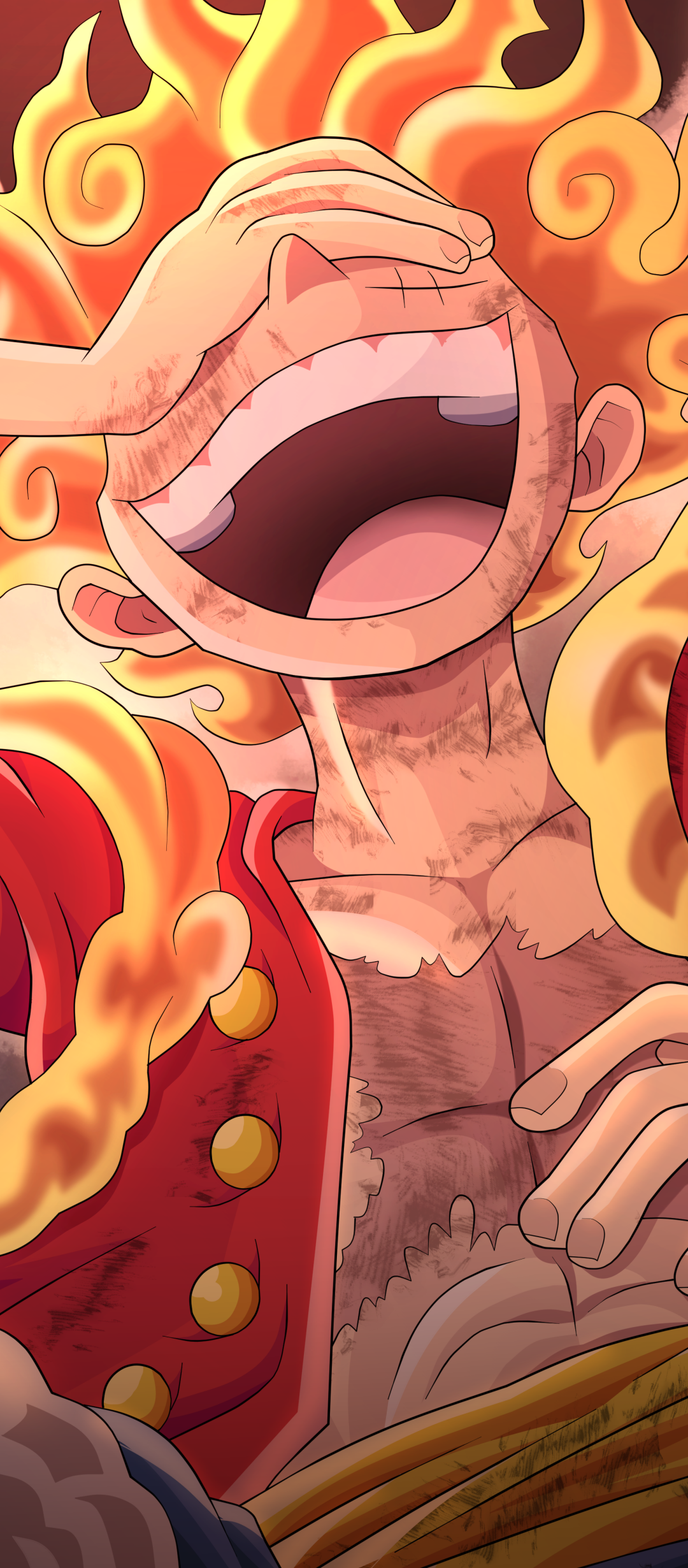 Anime One Piece, Monkey D. Luffy, Gear 5 (One Piece), 1080x2460, Phone HD Wallpaper