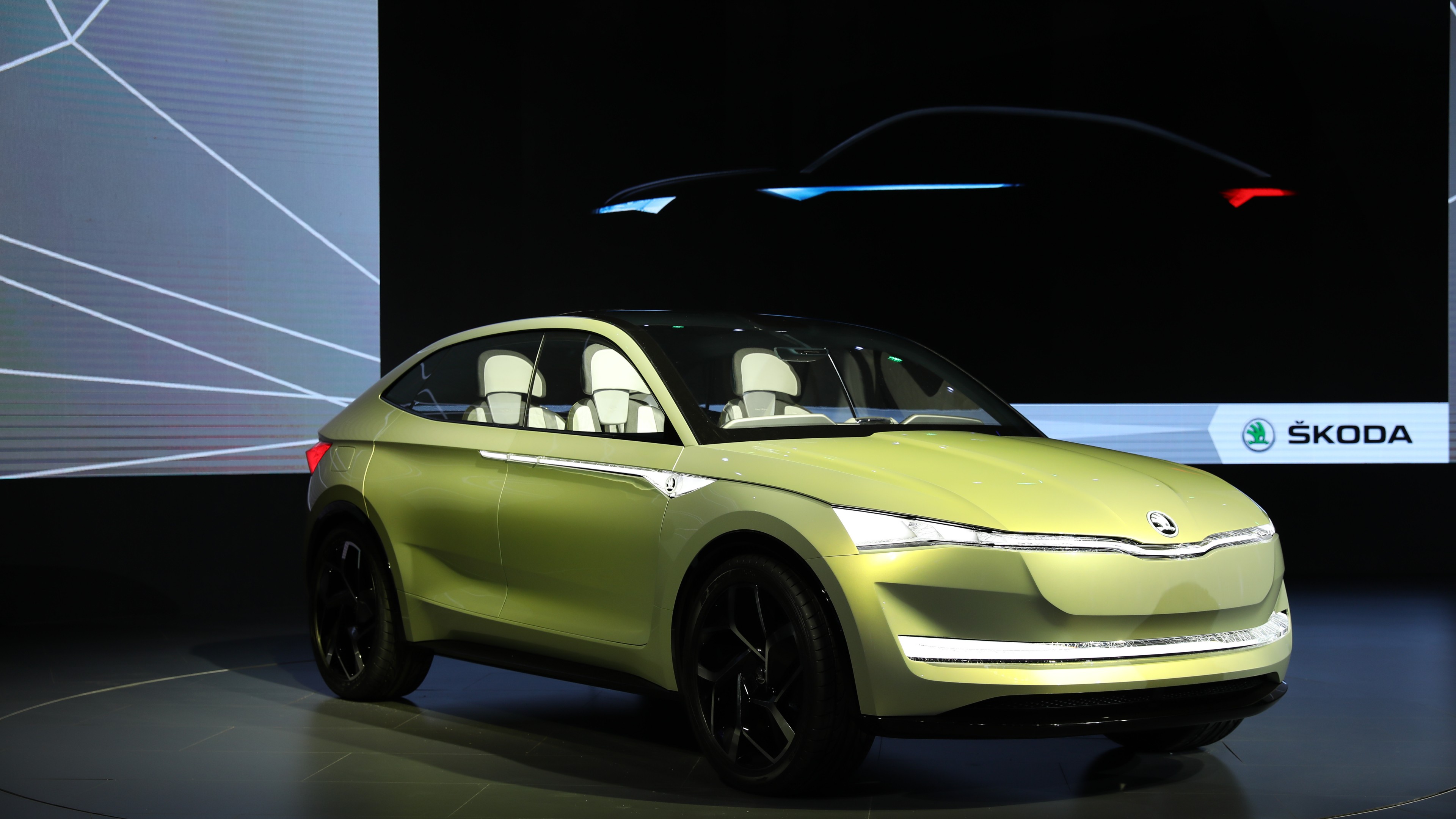Skoda Vision E, electric car, Shanghai Auto Show 2017, concept, HD Wallpaper