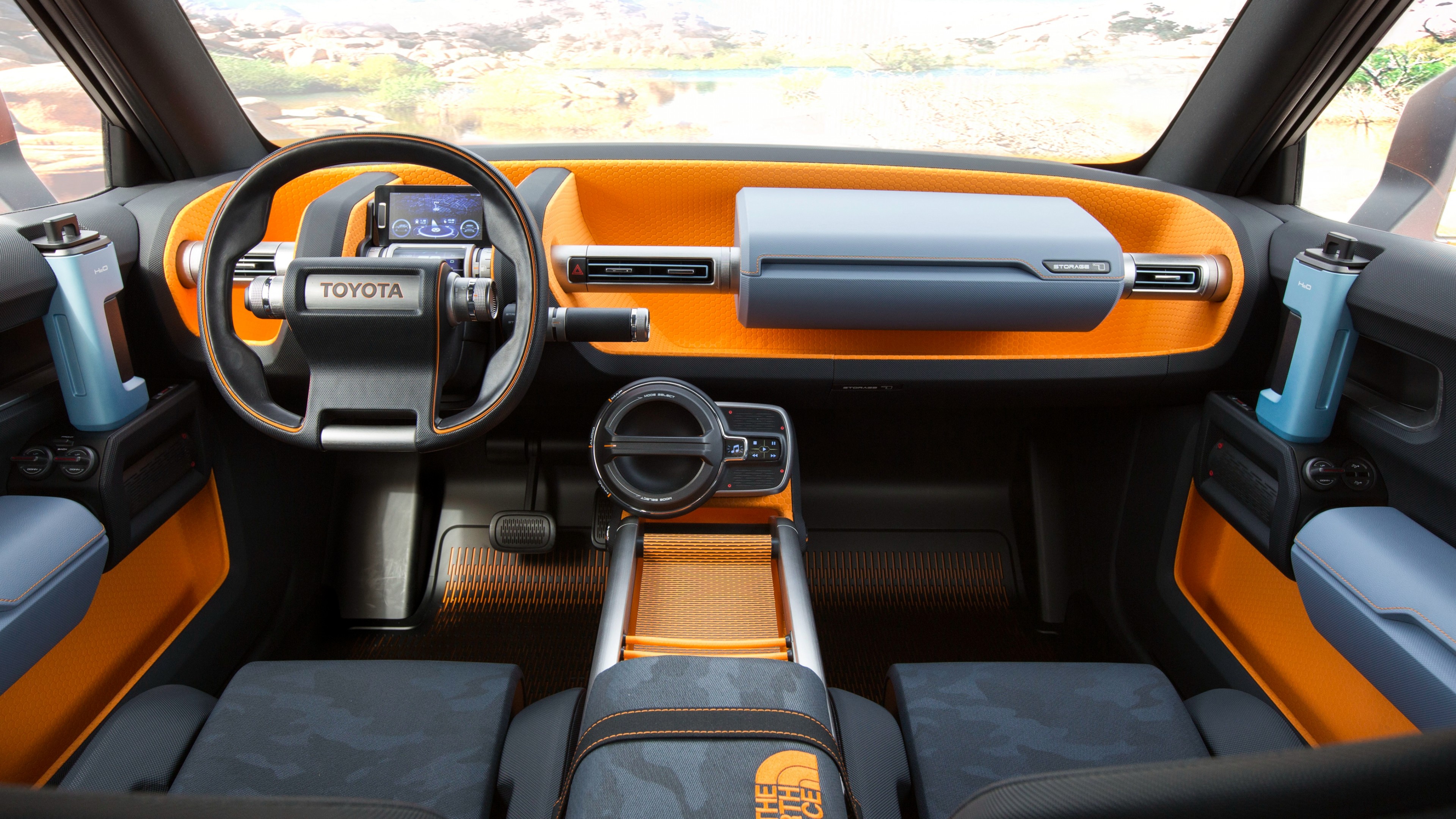 Toyota FT-4X, concept, orange, interior, 2017 New York Auto Show, HD Wallpaper