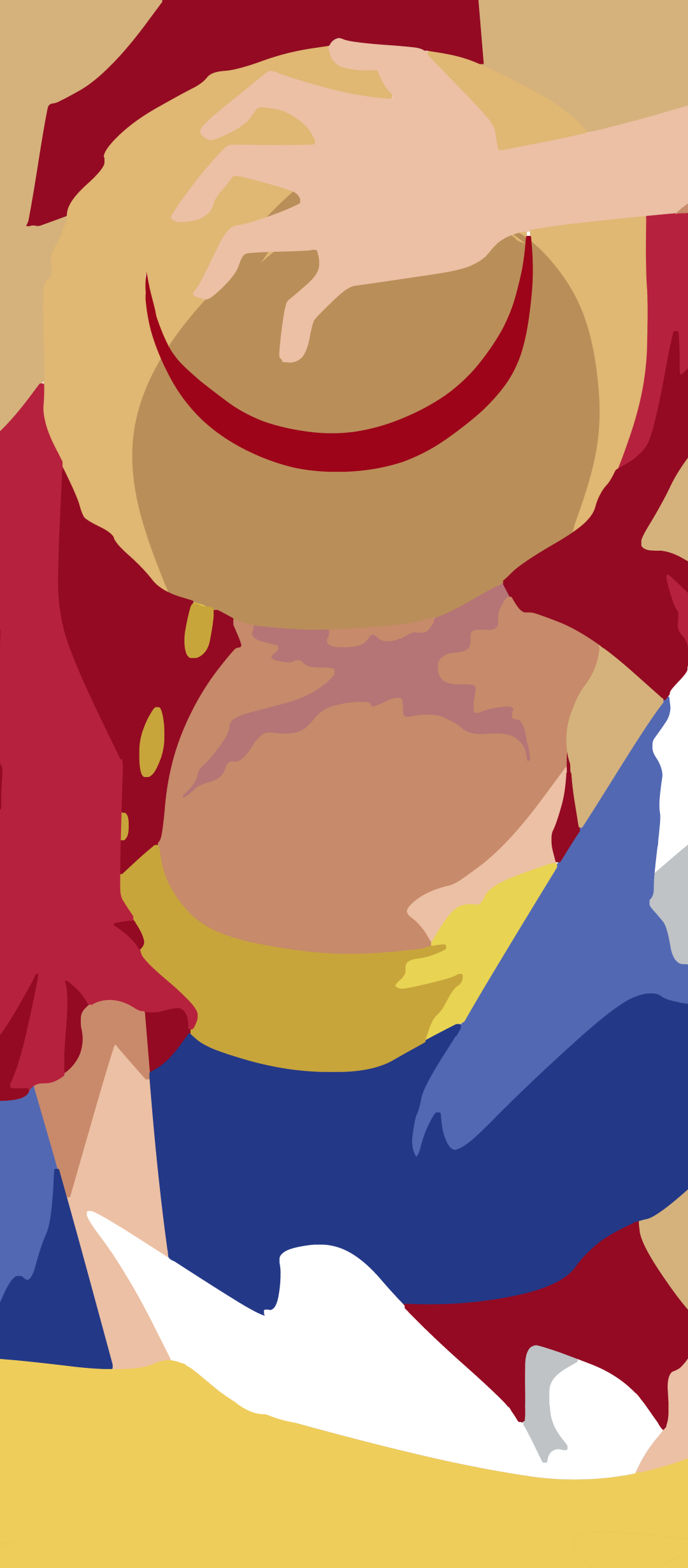 Anime One Piece, Minimalist, Monkey D. Luffy, 1080x2460, Phone HD Wallpaper