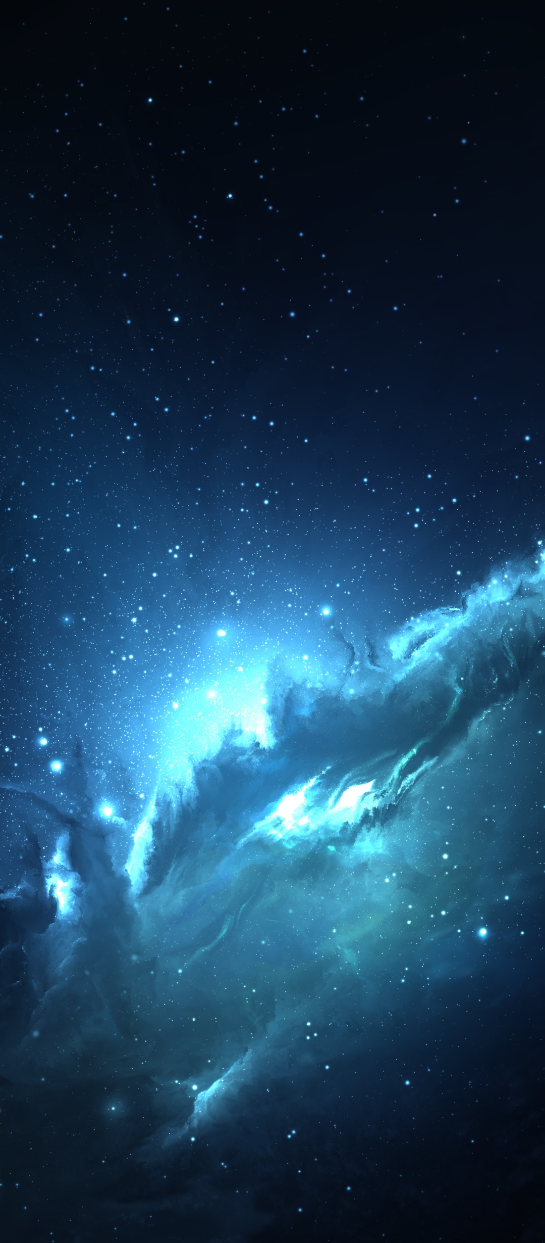 Sci Fi Nebula, Space, Blue, 1080x2460, Phone HD Wallpaper