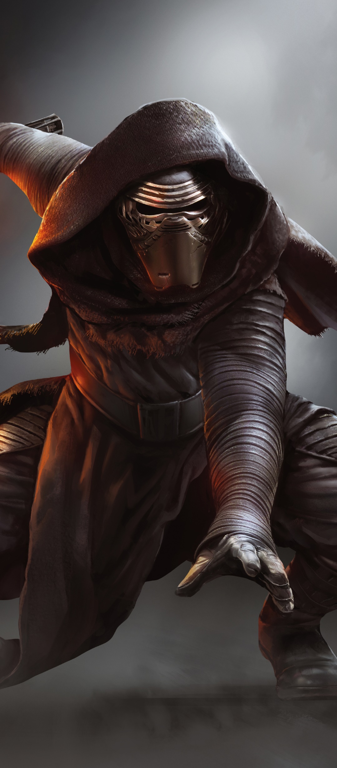 Movie Star Wars Episode VII: The Force Awakens, Mask, Star Wars, Kylo Ren, Hood, Sith (Star Wars), 1080x2460, Phone HD Wallpaper