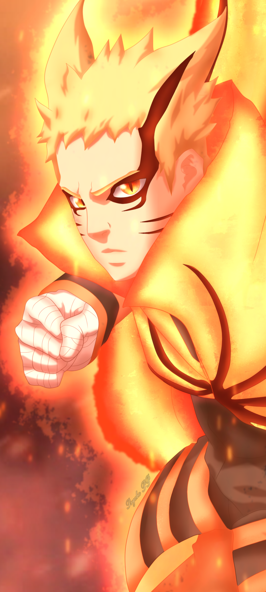 Anime Boruto, Baryon Mode (Naruto), Naruto Uzumaki, 1080x2400, Phone HD Wallpaper