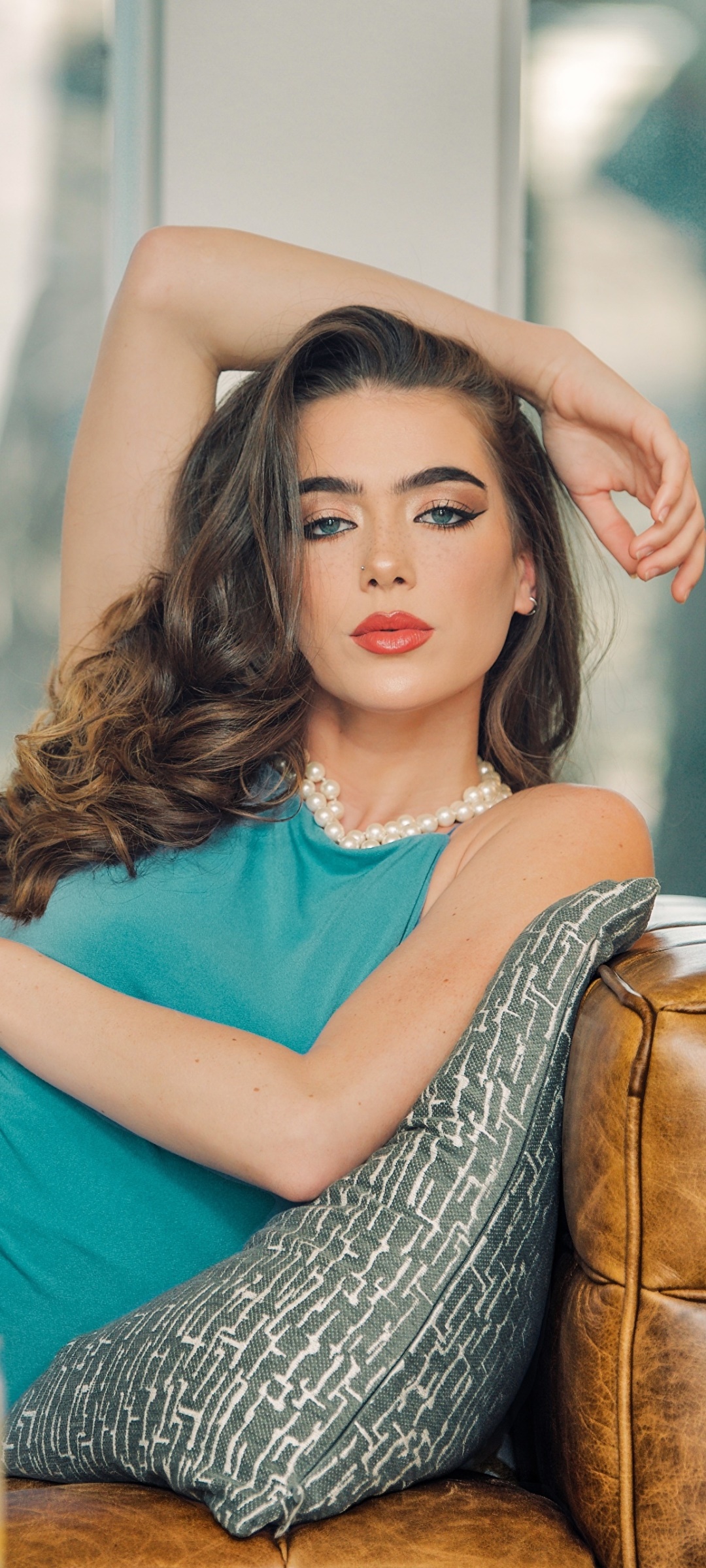 Women Model, Brunette, 1080x2400, Phone HD Wallpaper