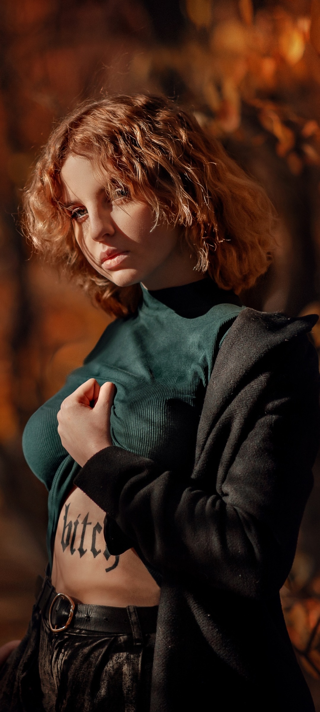 Women Model, Redhead, 1080x2400, Phone HD Wallpaper