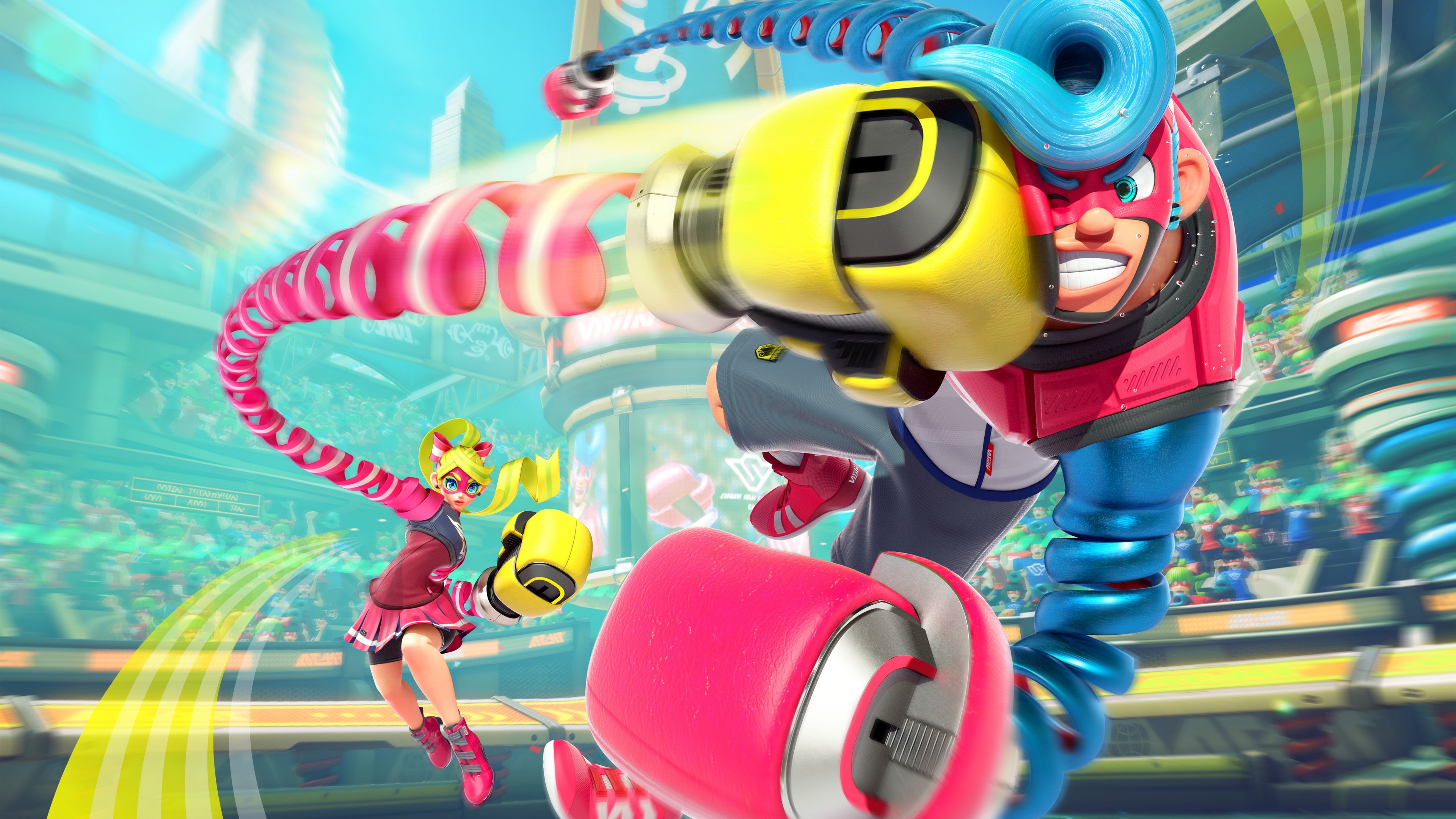 Arms, fighting, best games, Nintendo Switch, HD Wallpaper
