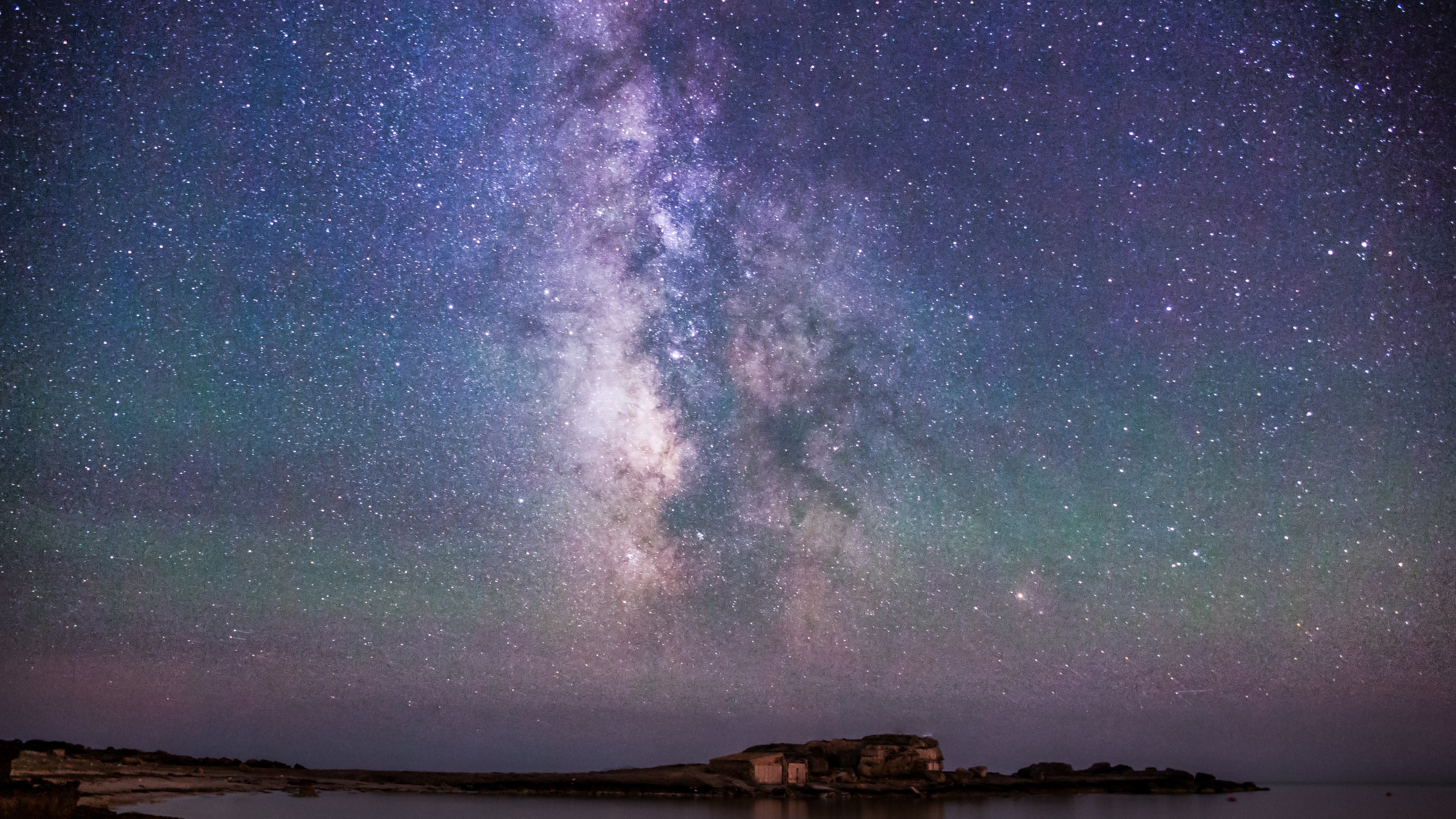 Iceland, 4k, night, sky, stars, northern lights, HD Wallpaper
