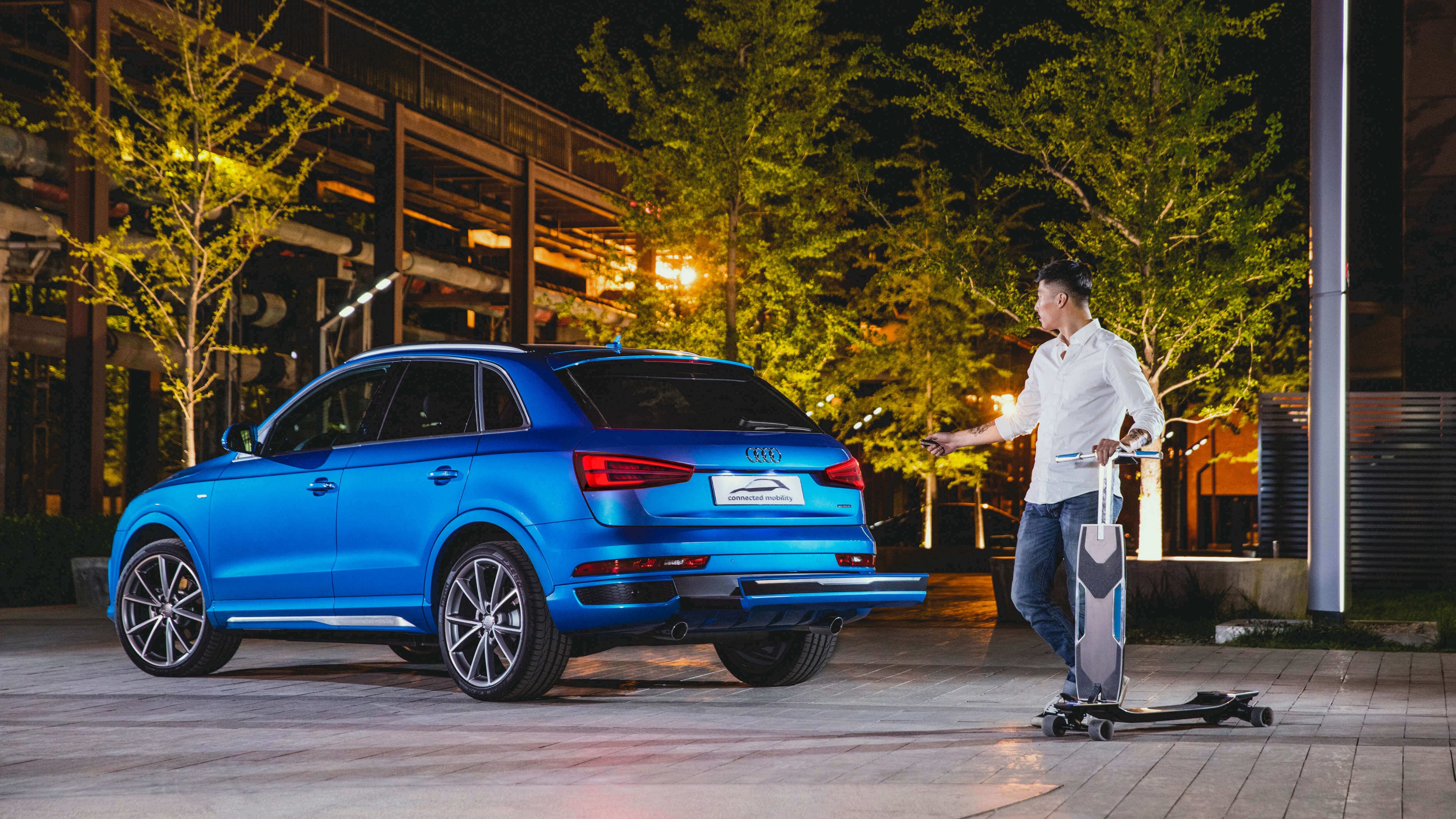 Audi Connected Mobility, Audi Q3, side, HD Wallpaper