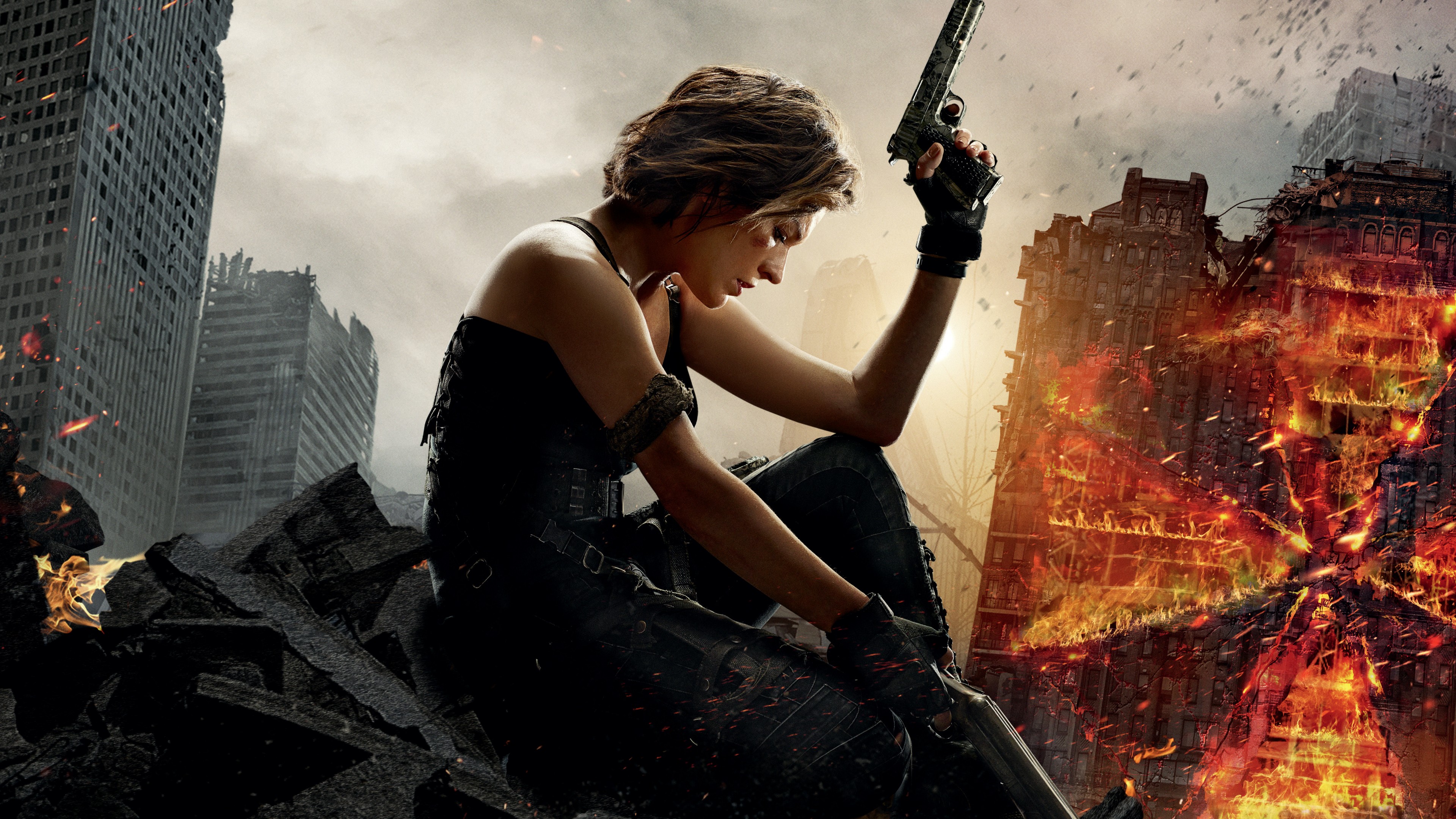 Resident Evil: The Final Chapter, Milla Jovovich, guns, best movies, HD Wallpaper