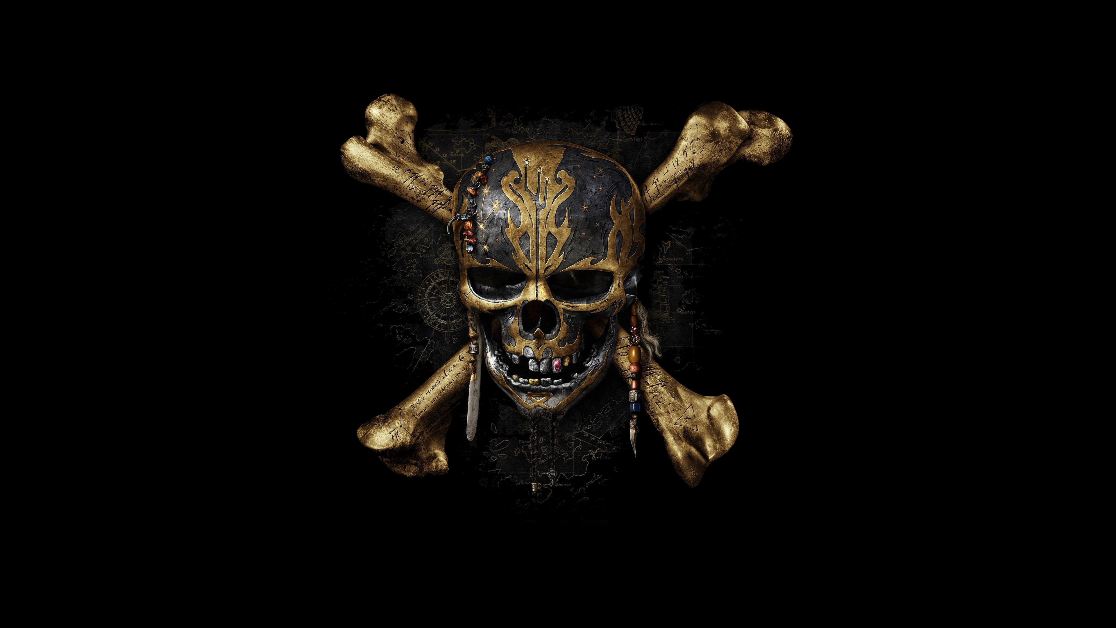 Pirates of the Caribbean: Dead Men Tell No Tales, skull, best movies, HD Wallpaper