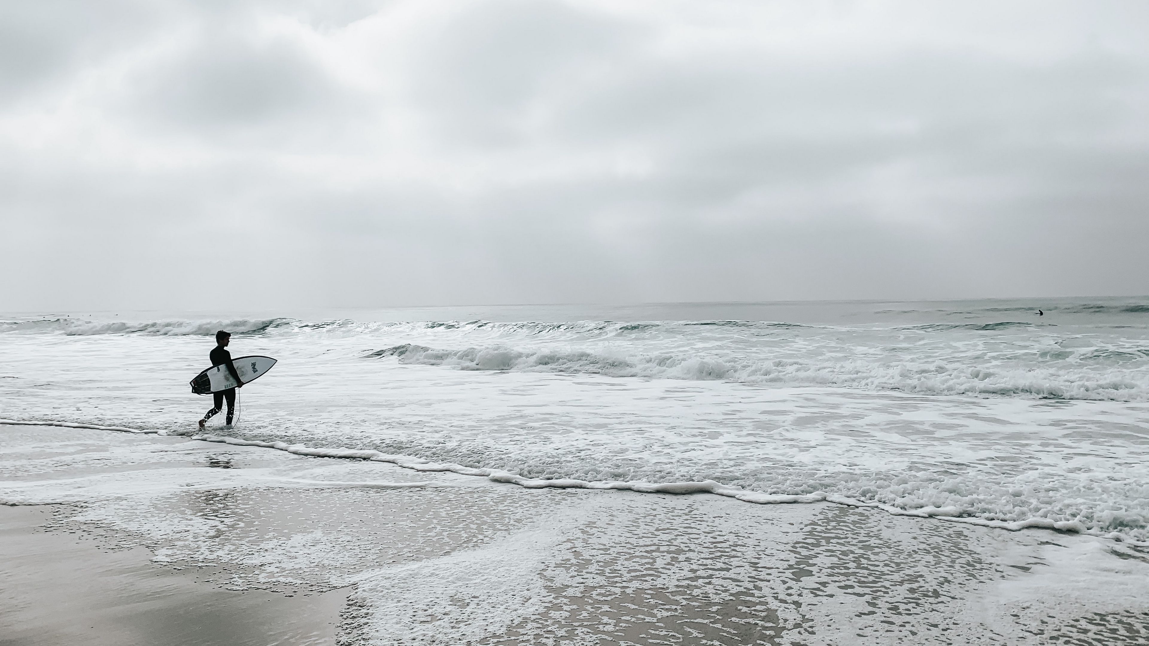 surfing, coast, waves, tide, 4k, HD Wallpaper