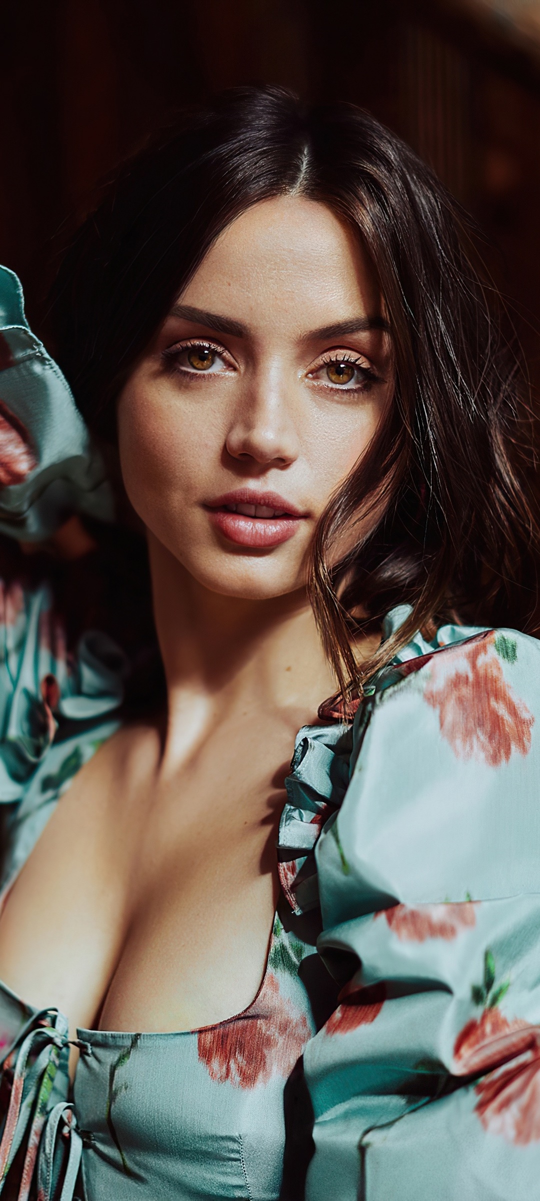 Celebrity Ana de Armas, Brunette, Face, 1080x2400, Phone HD Wallpaper