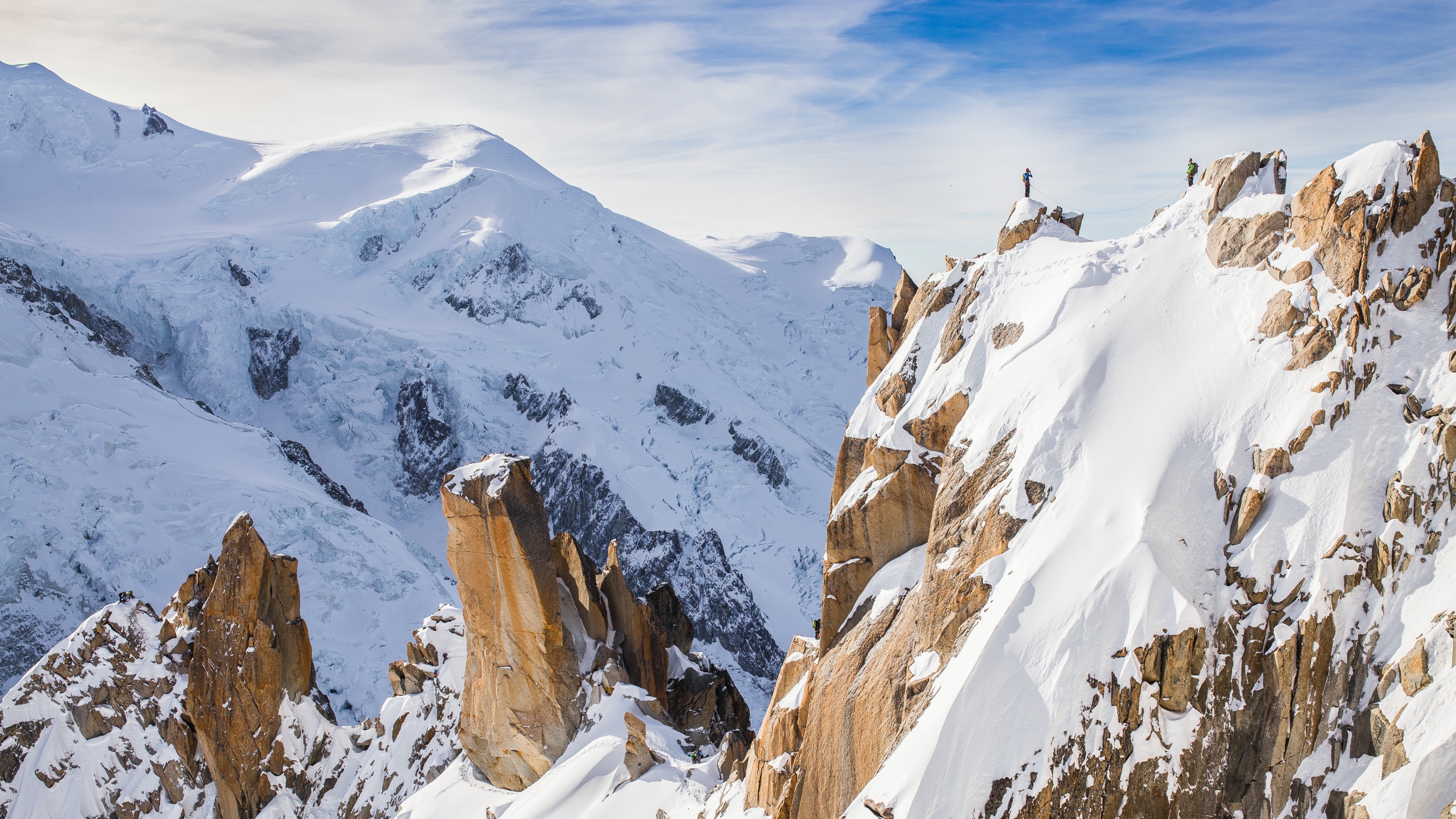 mountains, 4k, winter, snow, HD Wallpaper