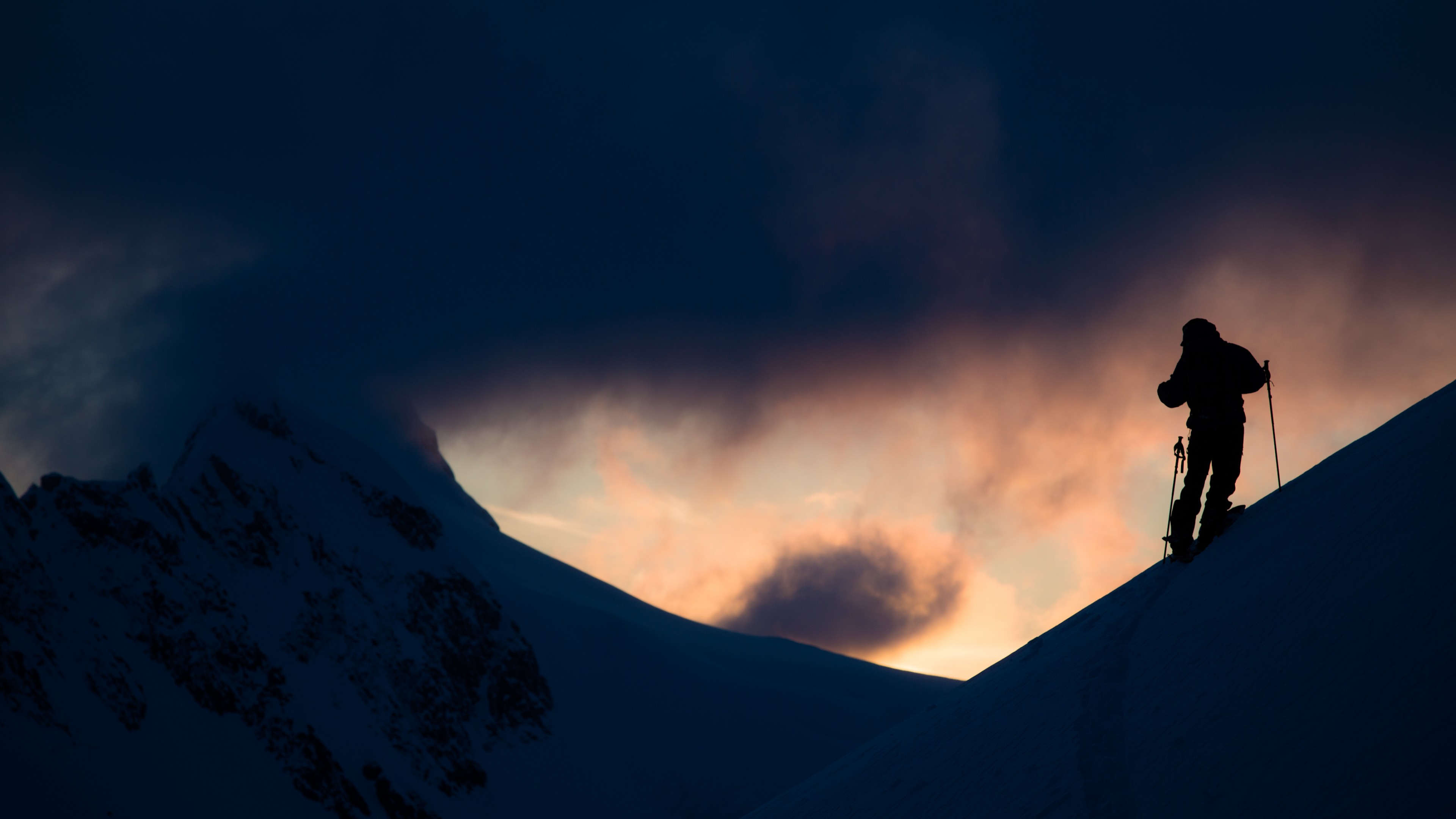Alaska, Degrees North, Xavier De Le Rue, travel, skiing, snowbording, winter, mountains, HD Wallpaper