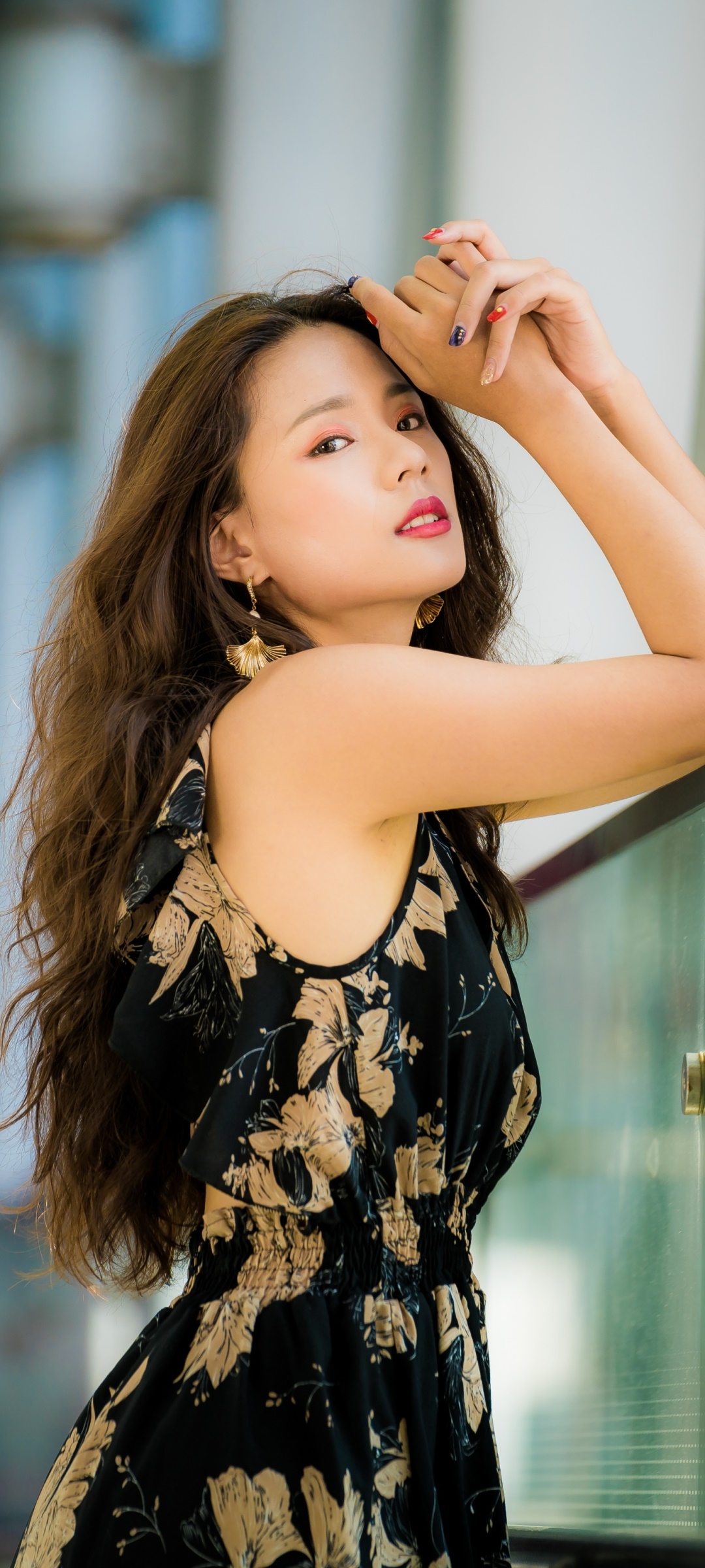 Women Model, Asian, Dress, Brunette, 1080x2400, Phone HD Wallpaper