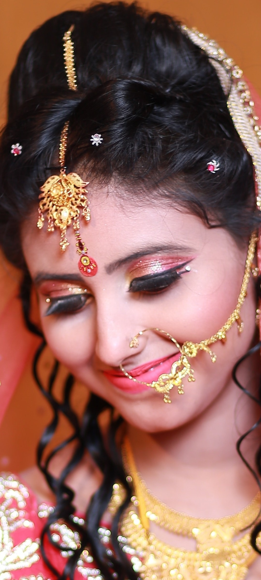 Women Model, Jewelry, Indian, Saree, 1080x2400, Phone HD Wallpaper