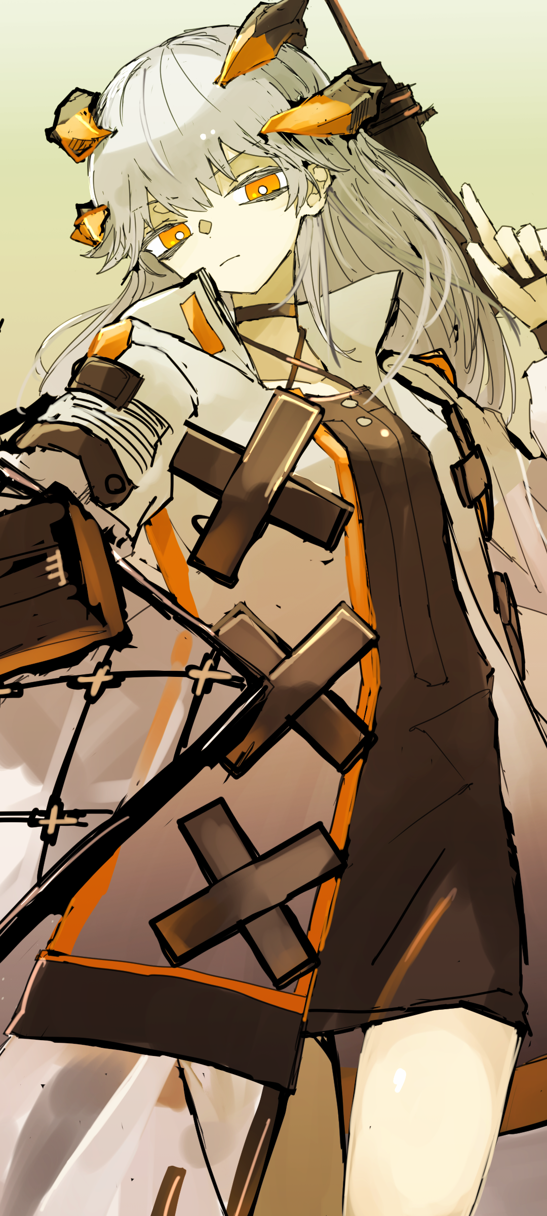Video Game Arknights, Yellow Eyes, White Hair, Saria (Arknights), 1080x2400, Phone HD Wallpaper