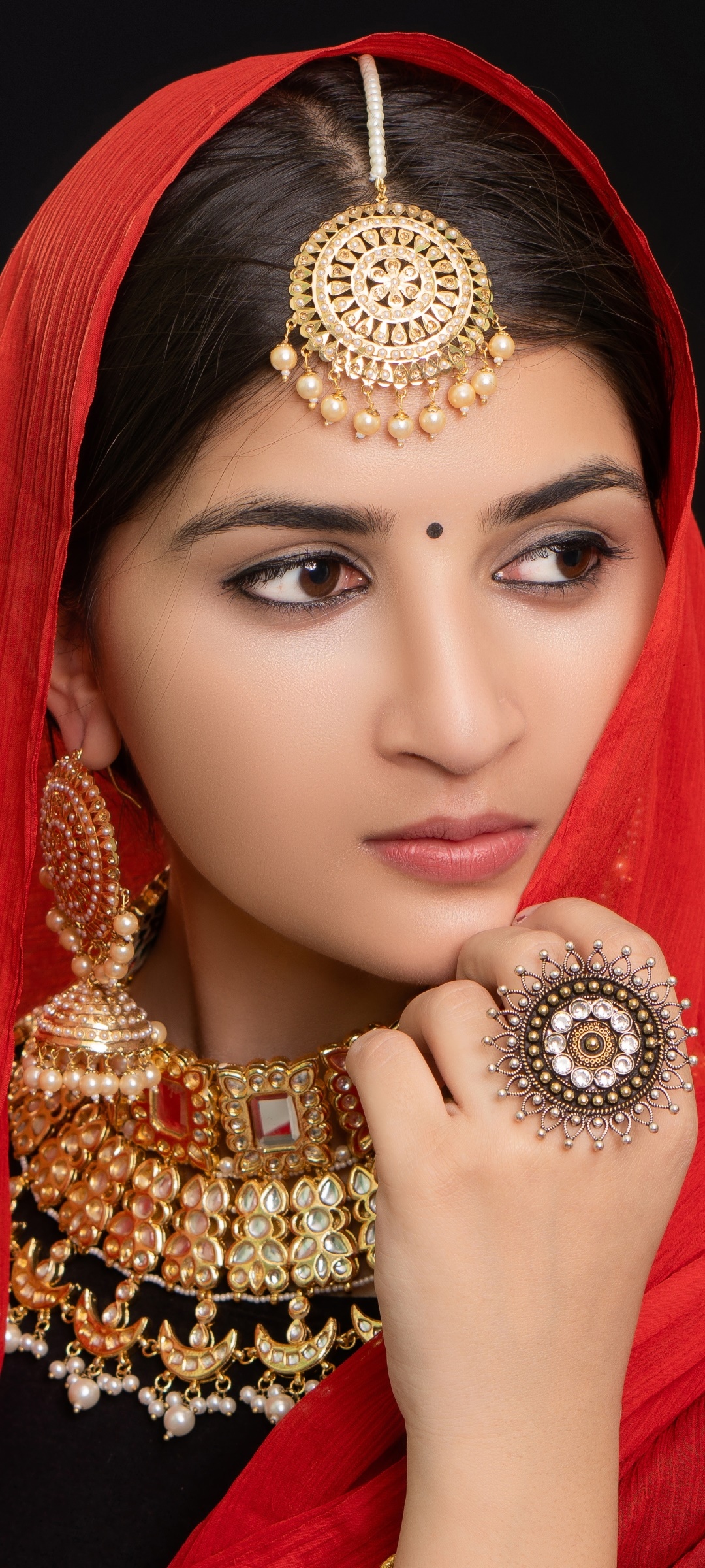 Women Model, Jewelry, Face, Traditional Costume, 1080x2400, Phone HD Wallpaper