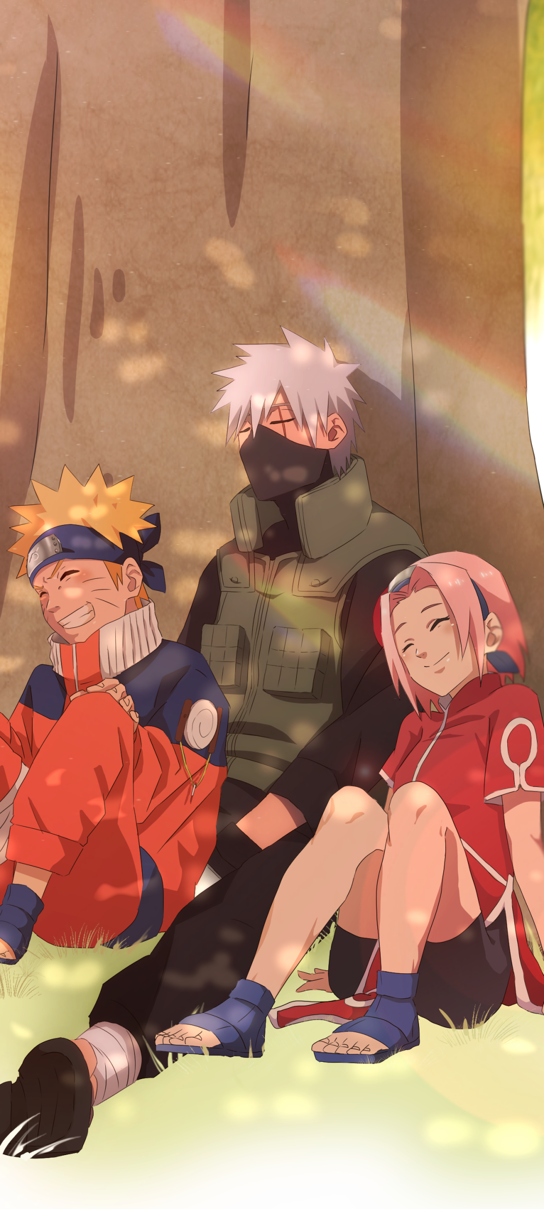 Anime Naruto, Sakura Haruno, Kakashi Hatake, Naruto Uzumaki, 1080x2400, Phone HD Wallpaper