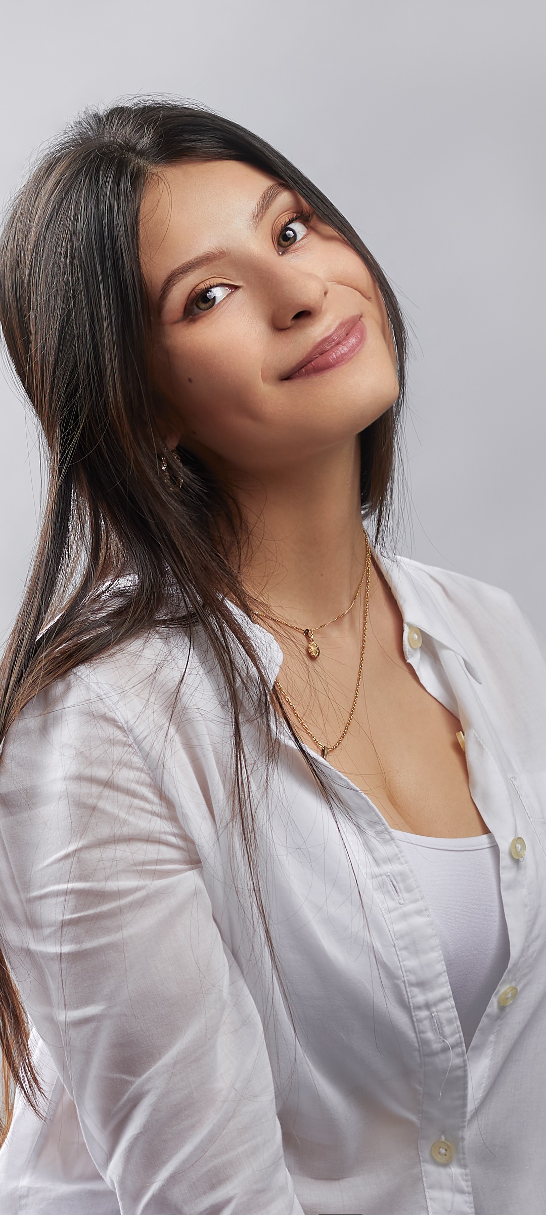 Women Model, Long Hair, Black Hair, 1080x2400, Phone HD Wallpaper