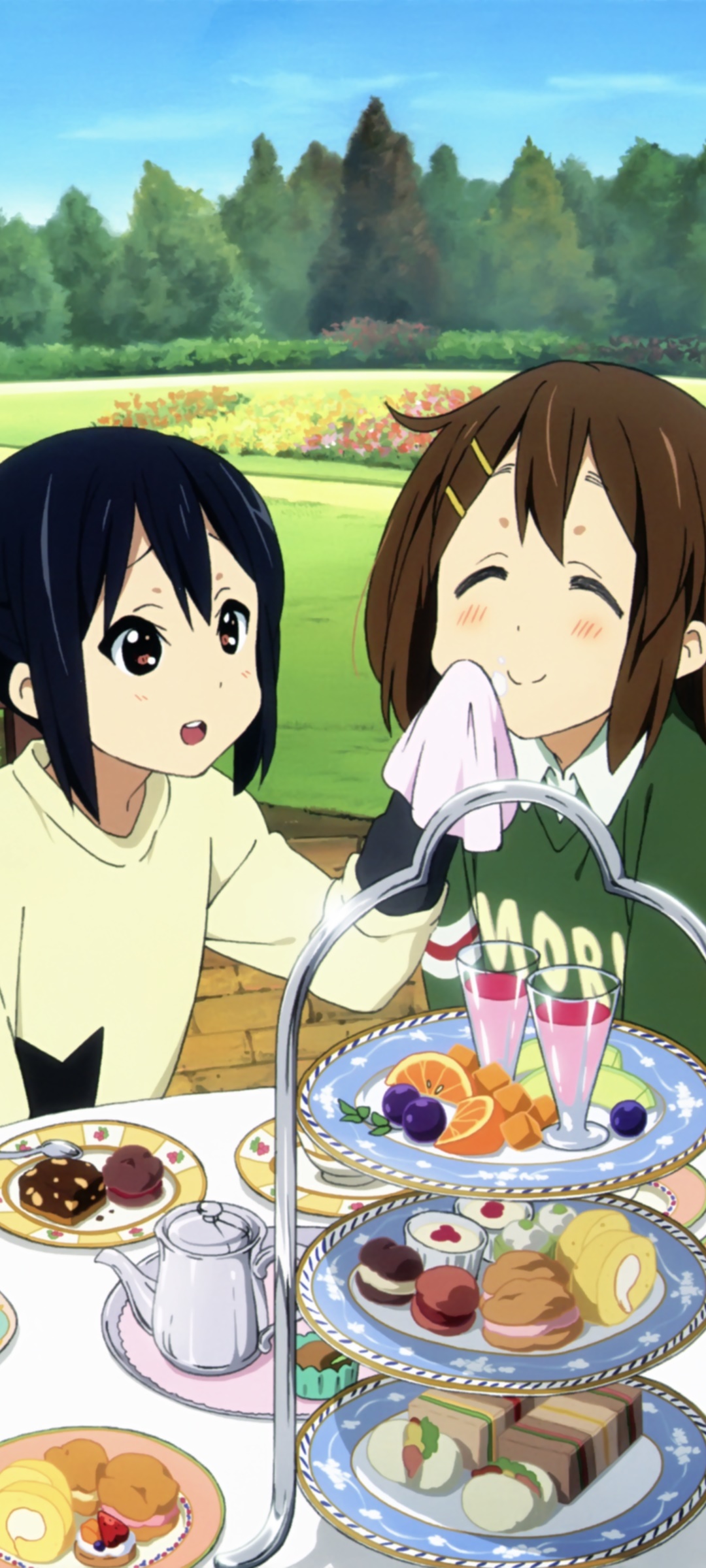 Anime K-ON!, Yui Hirasawa, Azusa Nakano, 1080x2400, Phone HD Wallpaper