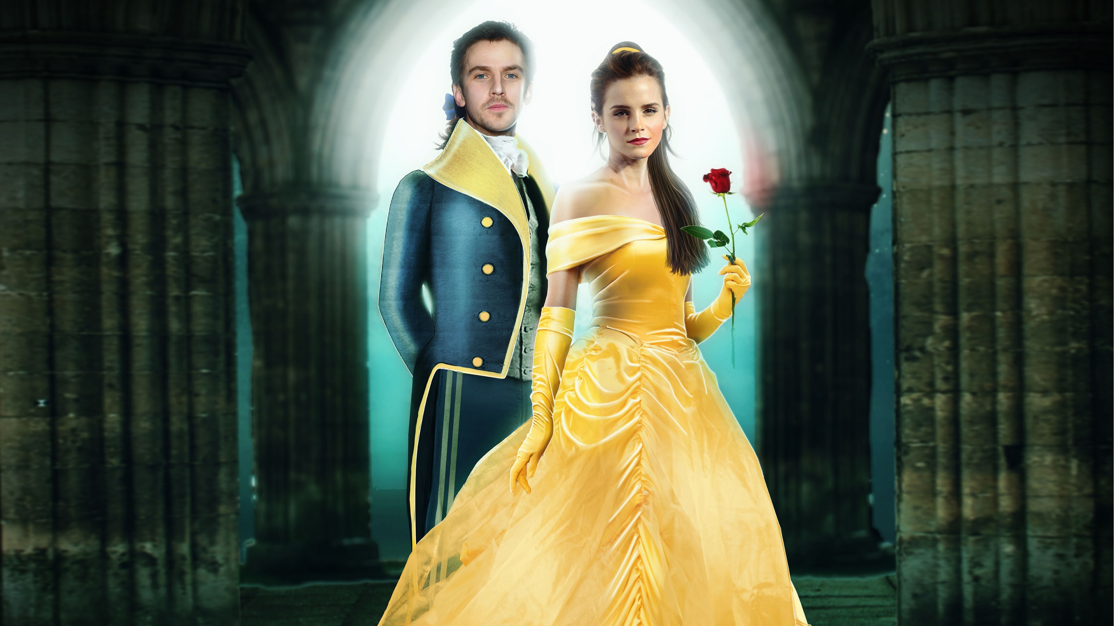Beauty and the Beast, Emma Watson, Dan Stevens, best movies, HD Wallpaper