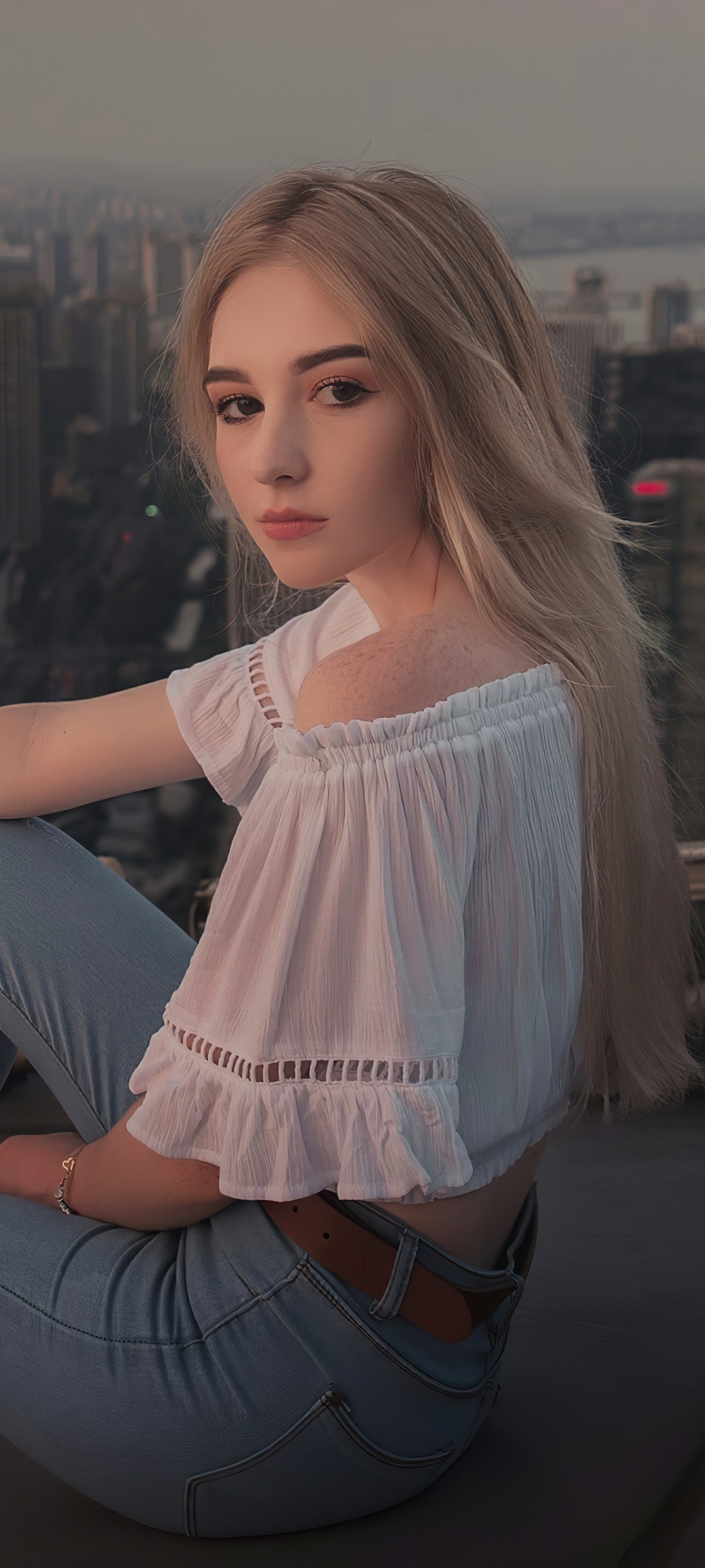 Women Model, Blonde, Long Hair, 1080x2400, Phone HD Wallpaper