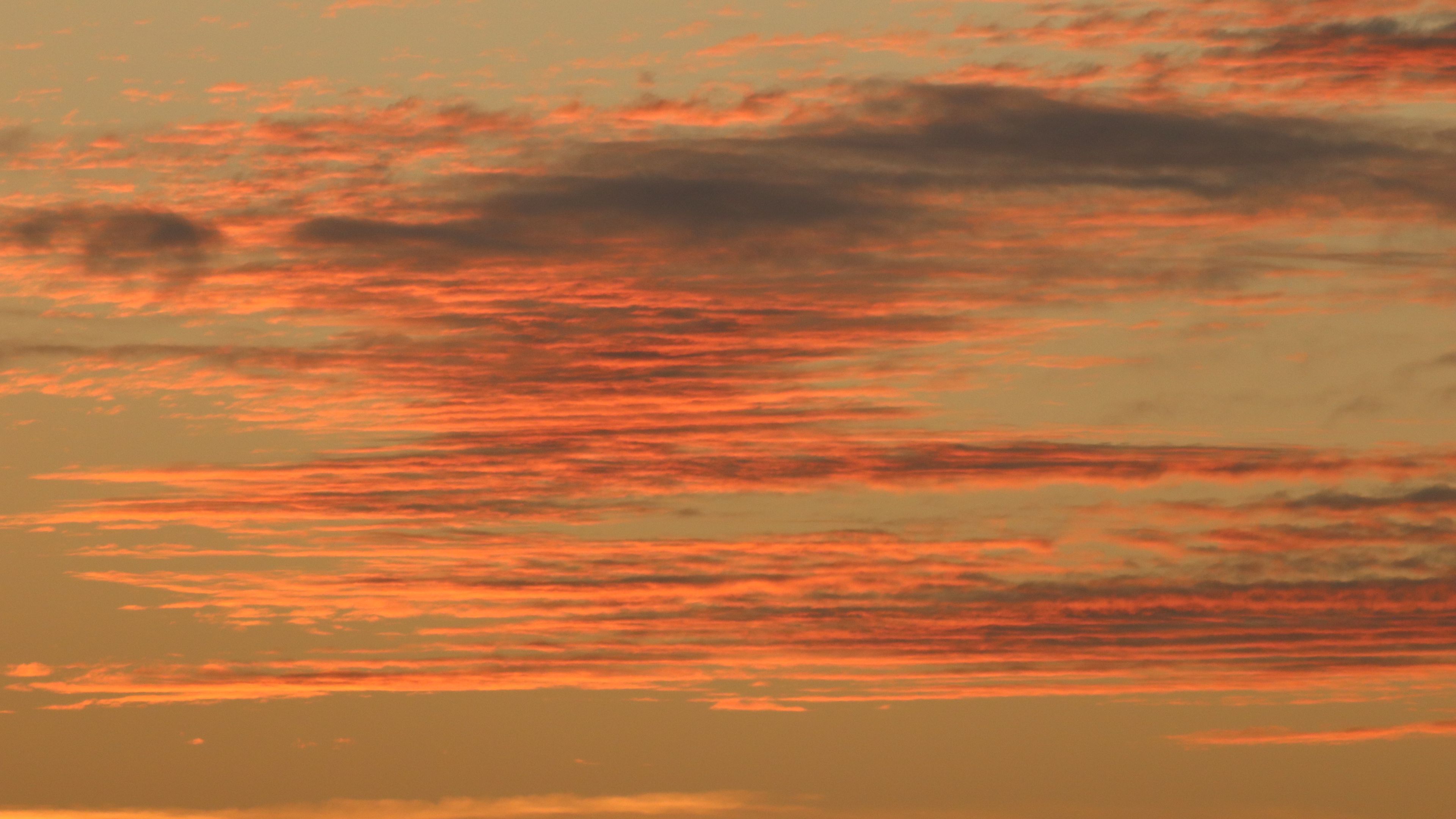 sky, sunset, pink, clouds, 4k, HD Wallpaper