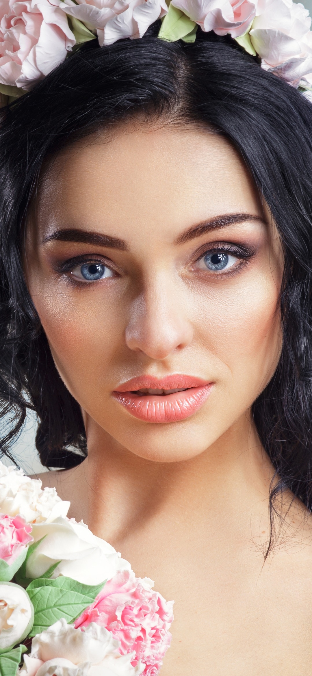 Women Model, Blue Eyes, 1080x2340, Phone HD Wallpaper