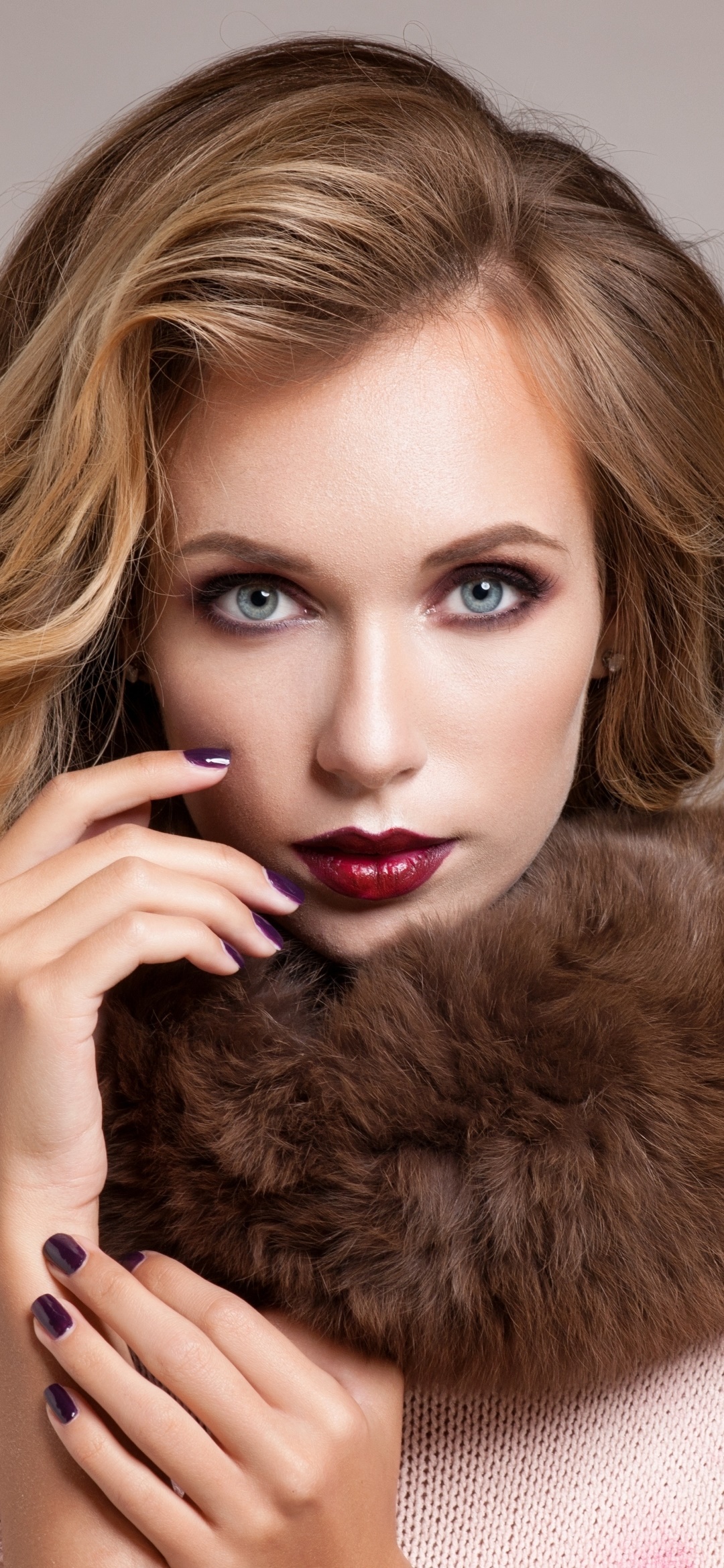 Women Model, Lipstick, Blue Eyes, 1080x2340, Phone HD Wallpaper