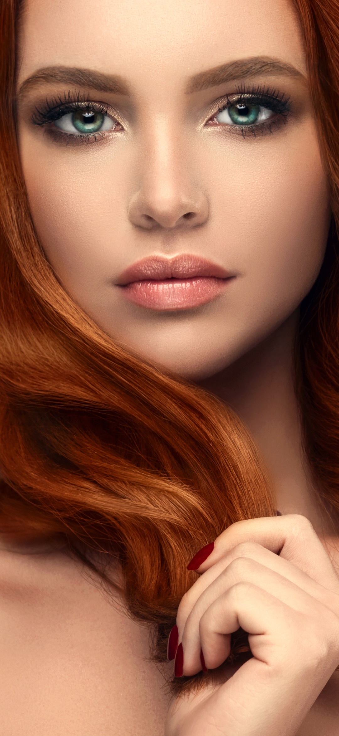 Women Model, Blue Eyes, Face, 1080x2340, Phone HD Wallpaper