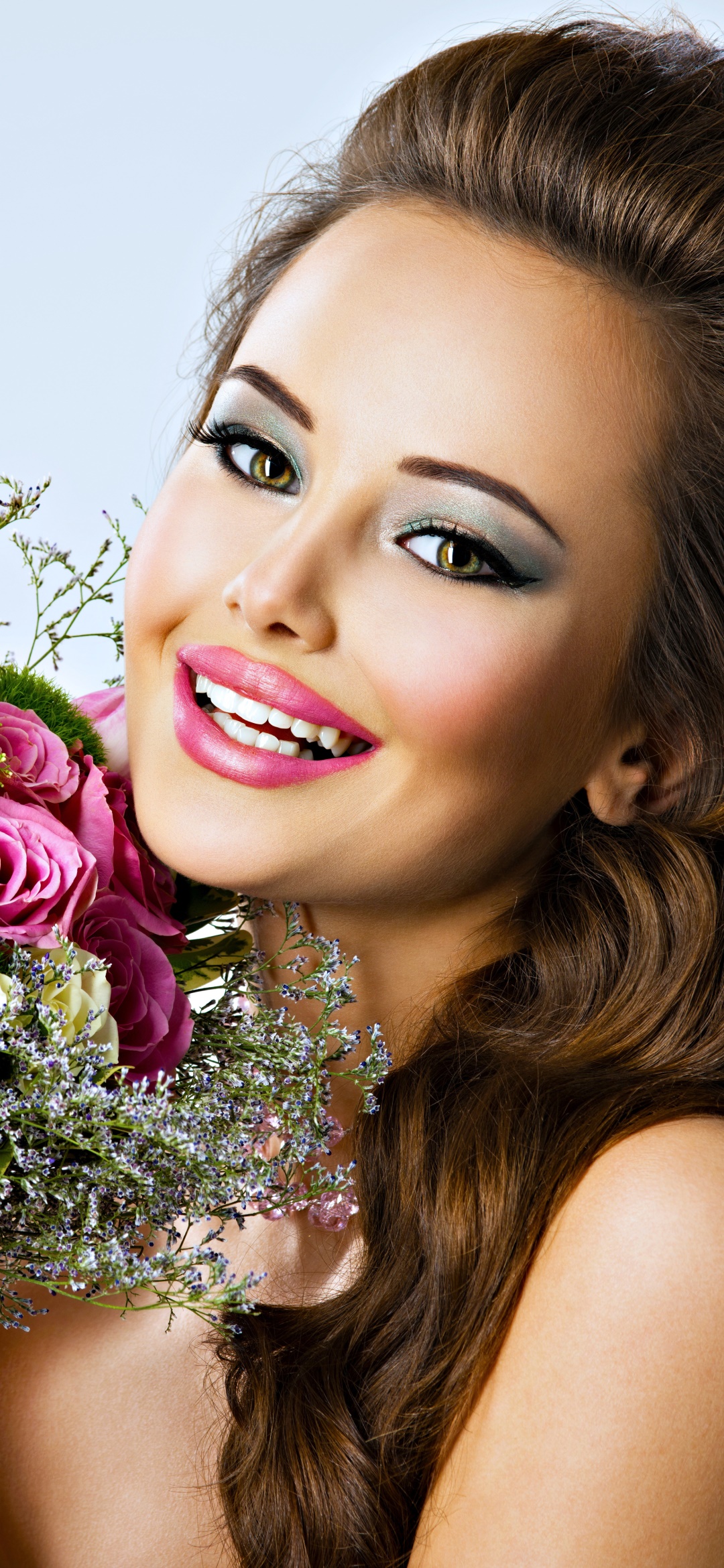 Women Model, Lipstick, Smile, 1080x2340, Phone HD Wallpaper