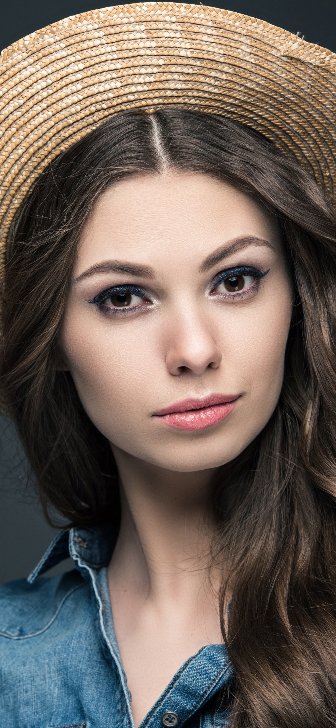 Women Model, Brunette, Brown Eyes, 1080x2340, Phone HD Wallpaper