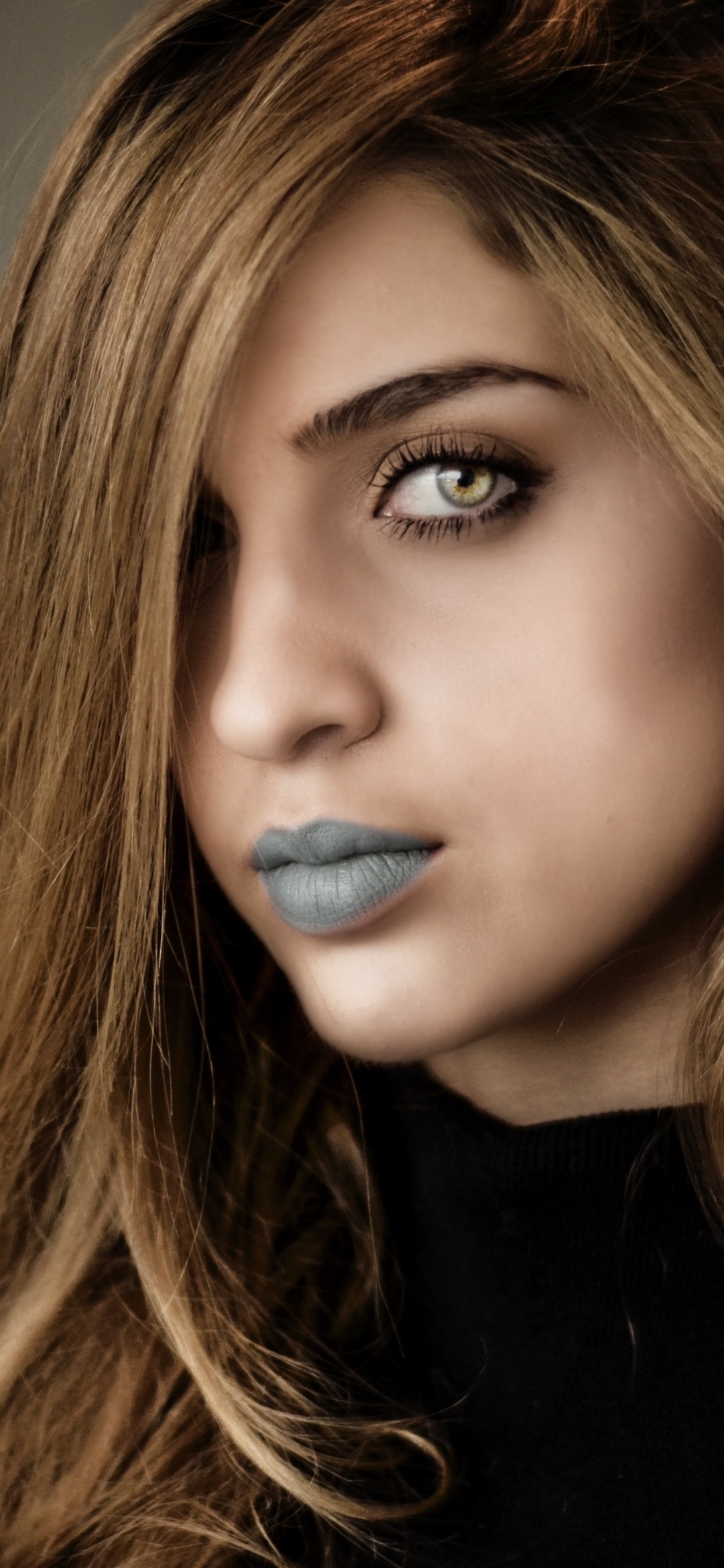 Women Model, Lipstick, Face, Brunette, 1080x2340, Phone HD Wallpaper