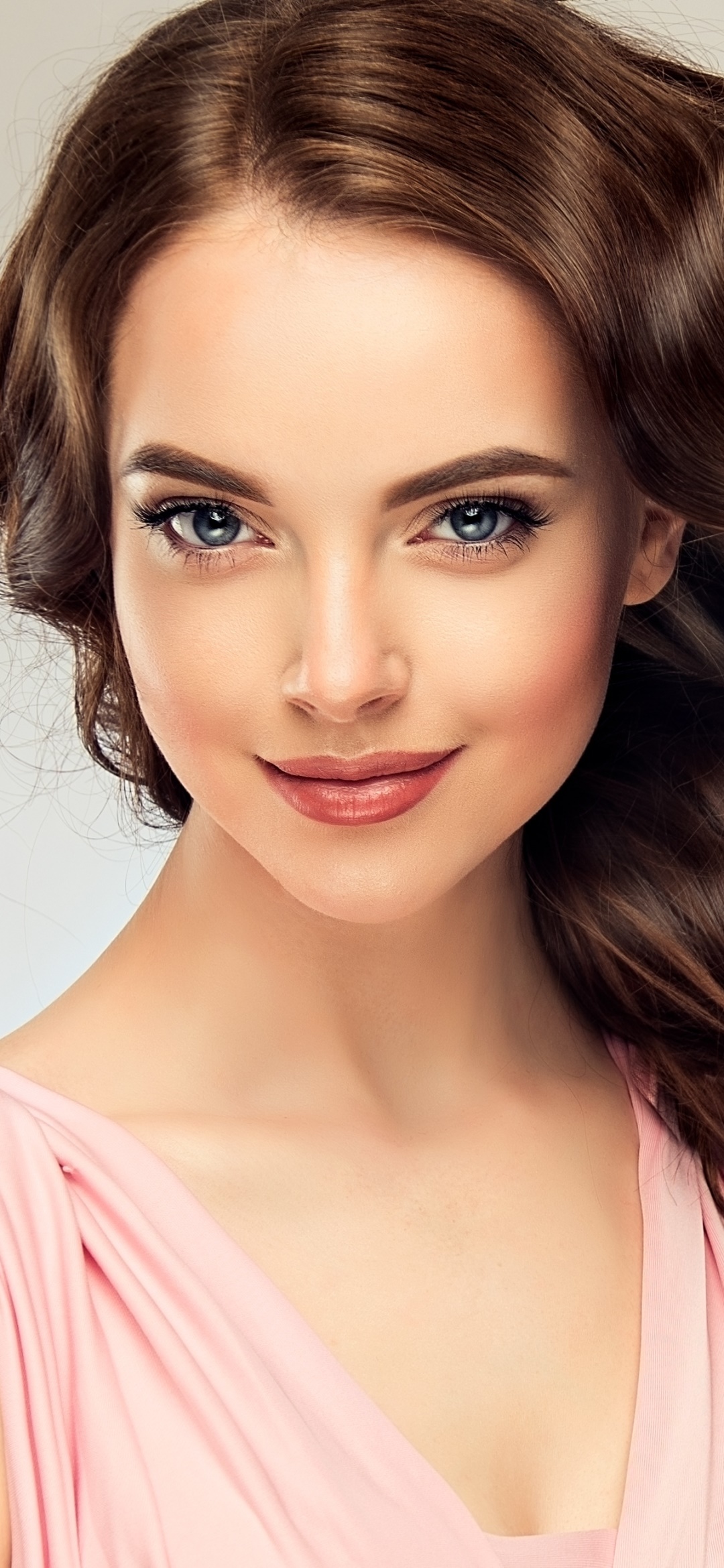 Women Model, Long Hair, Blue Eyes, 1080x2340, Phone HD Wallpaper