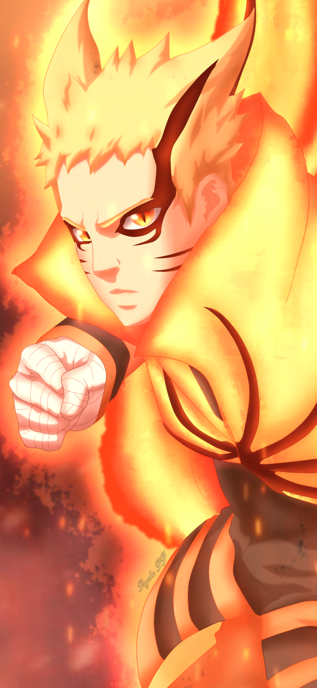 Anime Boruto, Baryon Mode (Naruto), Naruto Uzumaki, 1080x2340, Phone HD Wallpaper