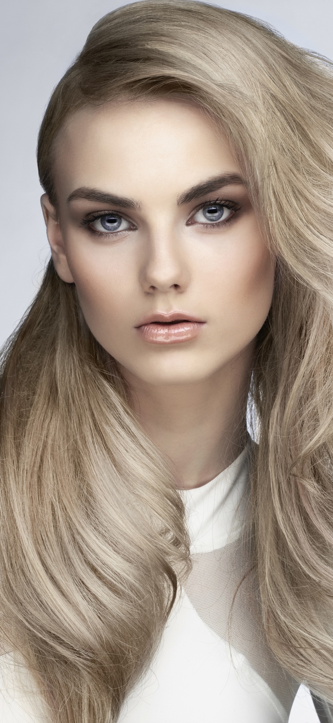 Women Model, Blue Eyes, Face, Blonde, 1080x2340, Phone HD Wallpaper