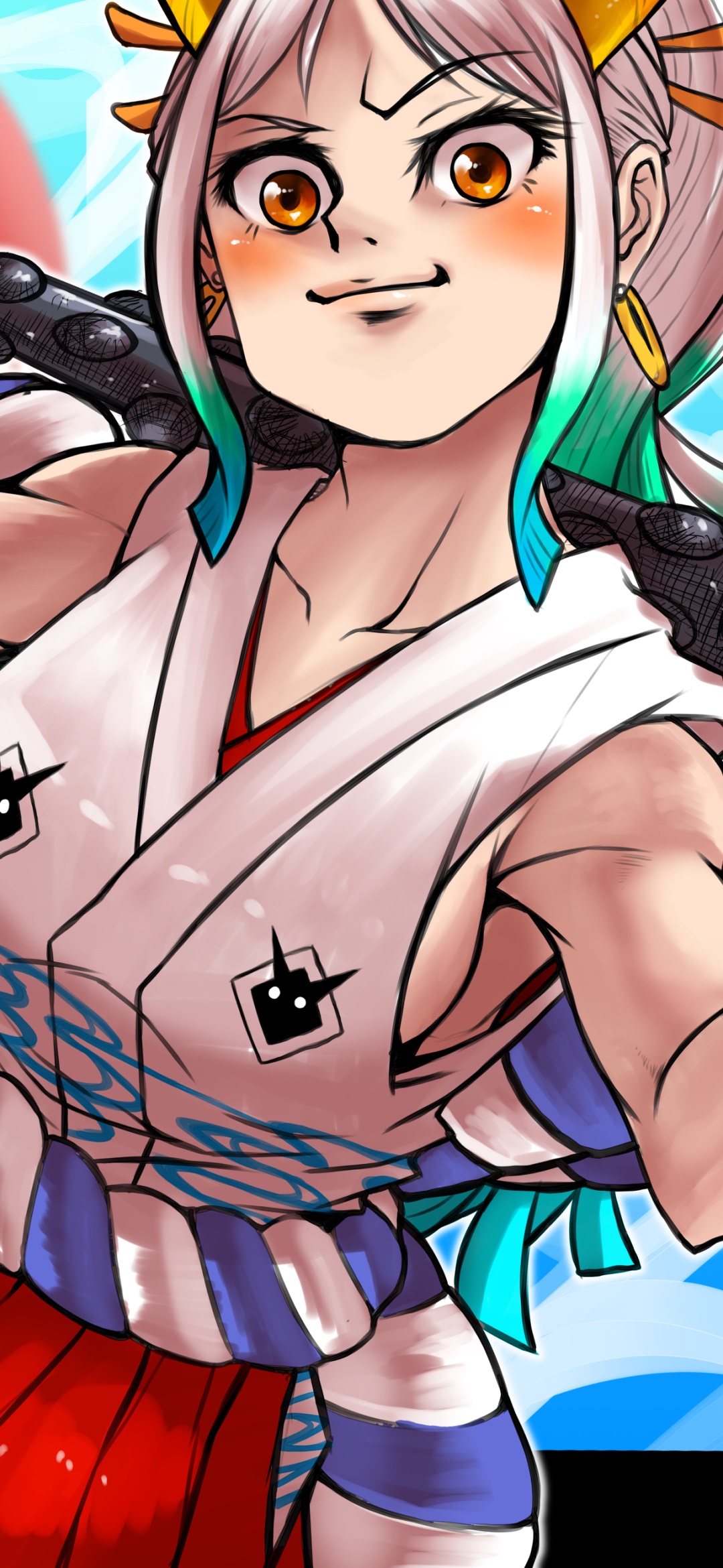 Anime One Piece, Yamato (One Piece), 1080x2340, Phone HD Wallpaper