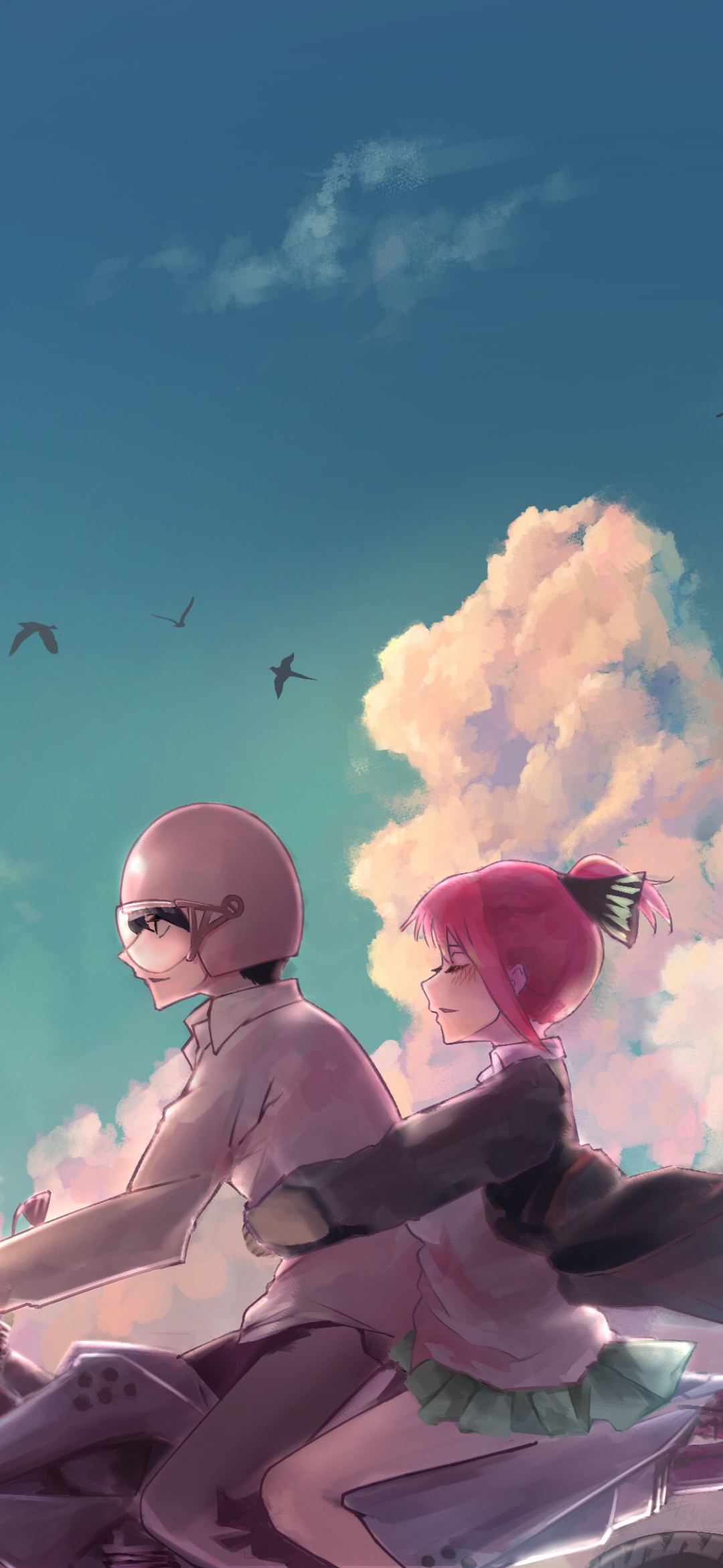 Anime The Quintessential Quintuplets, Short Hair, Fuutarou Uesugi, Pink Hair, Nino Nakano, 5-Toubun No Hanayome, 1080x2340, Phone HD Wallpaper