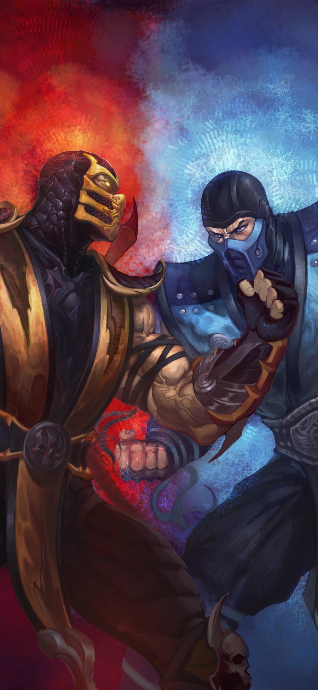 Video Game Mortal Kombat, Scorpion (Mortal Kombat), Sub-Zero (Mortal Kombat), 1080x2340, Phone HD Wallpaper