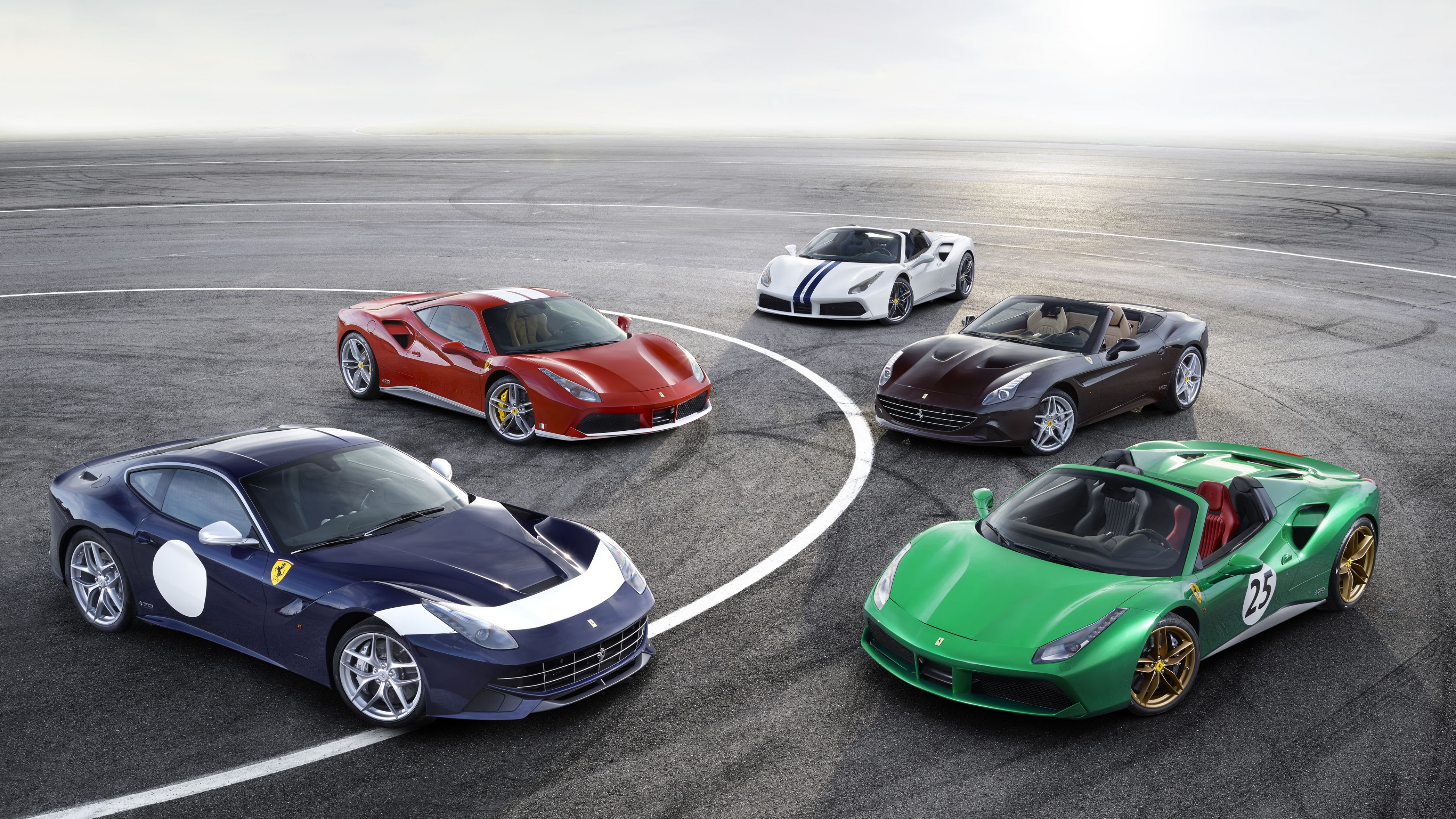 Ferrari 70th anniversary cars, paris auto show 2016, speed, HD Wallpaper