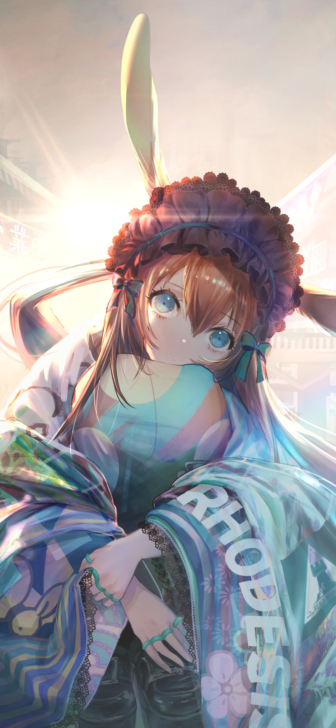Video Game Arknights, Aqua Eyes, Brown Hair, Animal Ears, Amiya (Arknights), 1080x2340, Phone HD Wallpaper