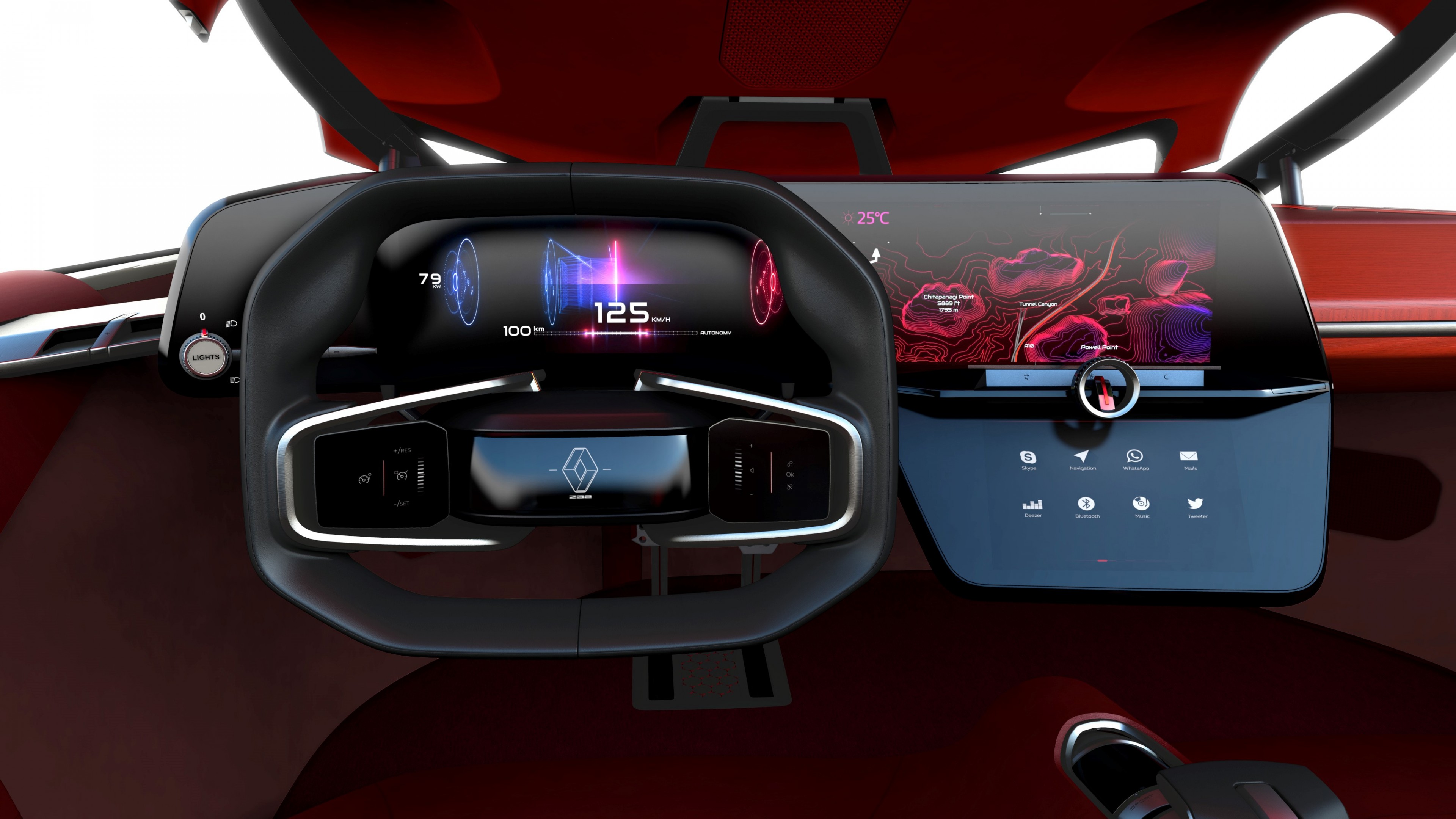 Renault Trezor, supercar, paris auto show 2016, interior, HD Wallpaper