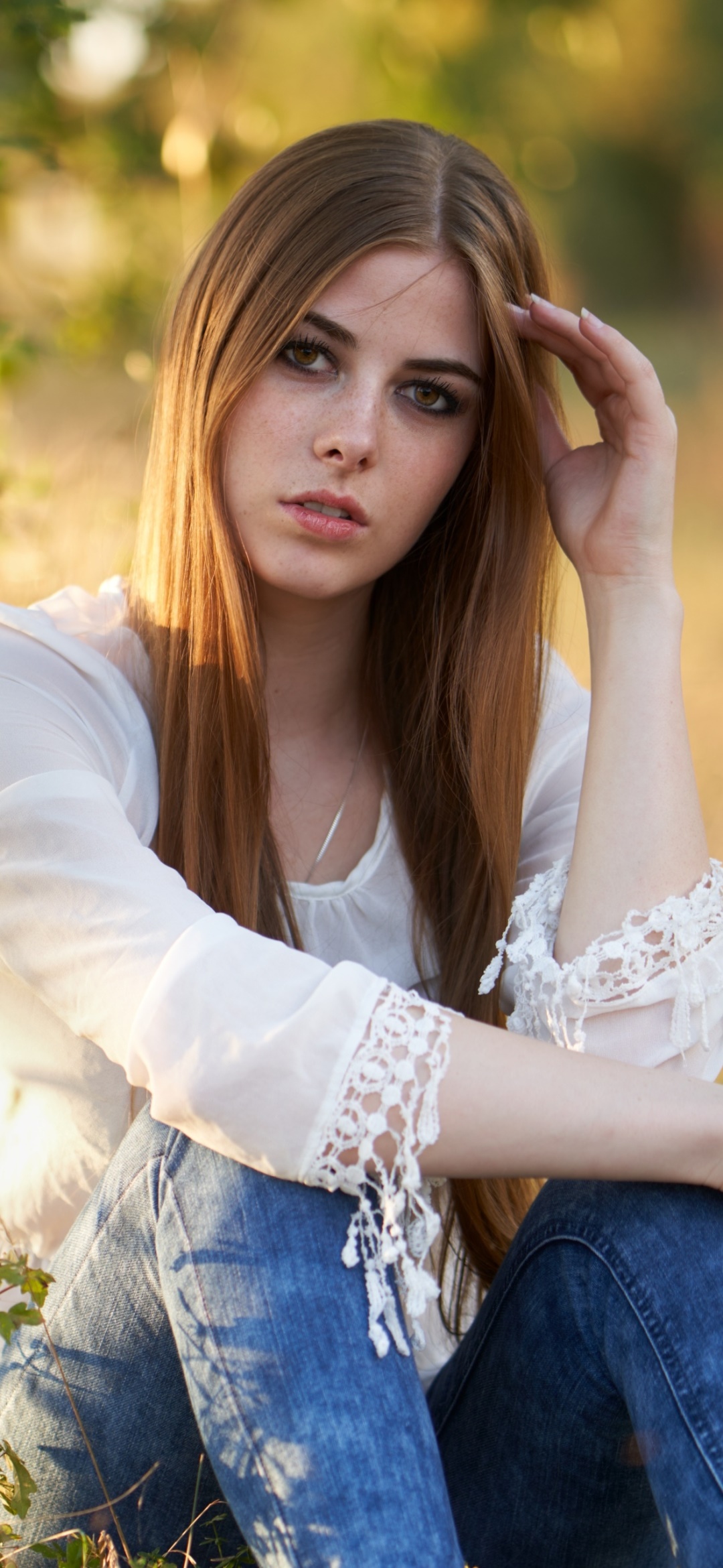 Women Model, Redhead, 1080x2340, Phone HD Wallpaper
