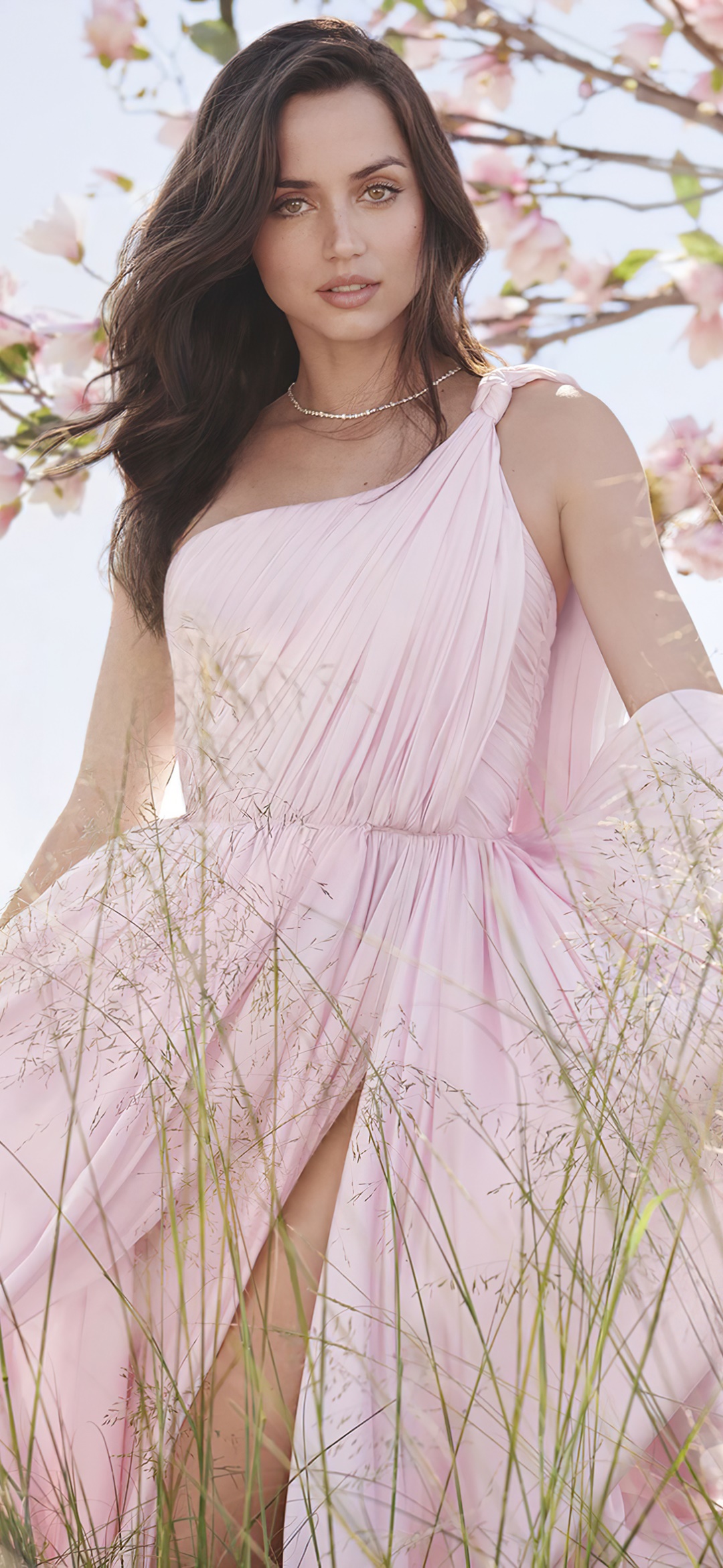 Celebrity Ana de Armas, Pink Dress, Cuban, Brunette, Actress, 1080x2340, Phone HD Wallpaper