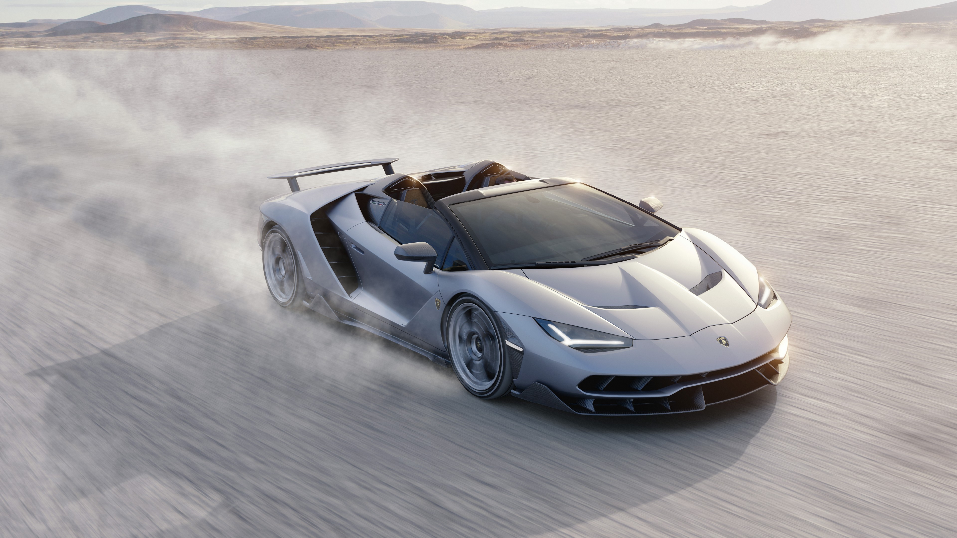 Lamborghini Centenario, roadster, supercar, silver, HD Wallpaper