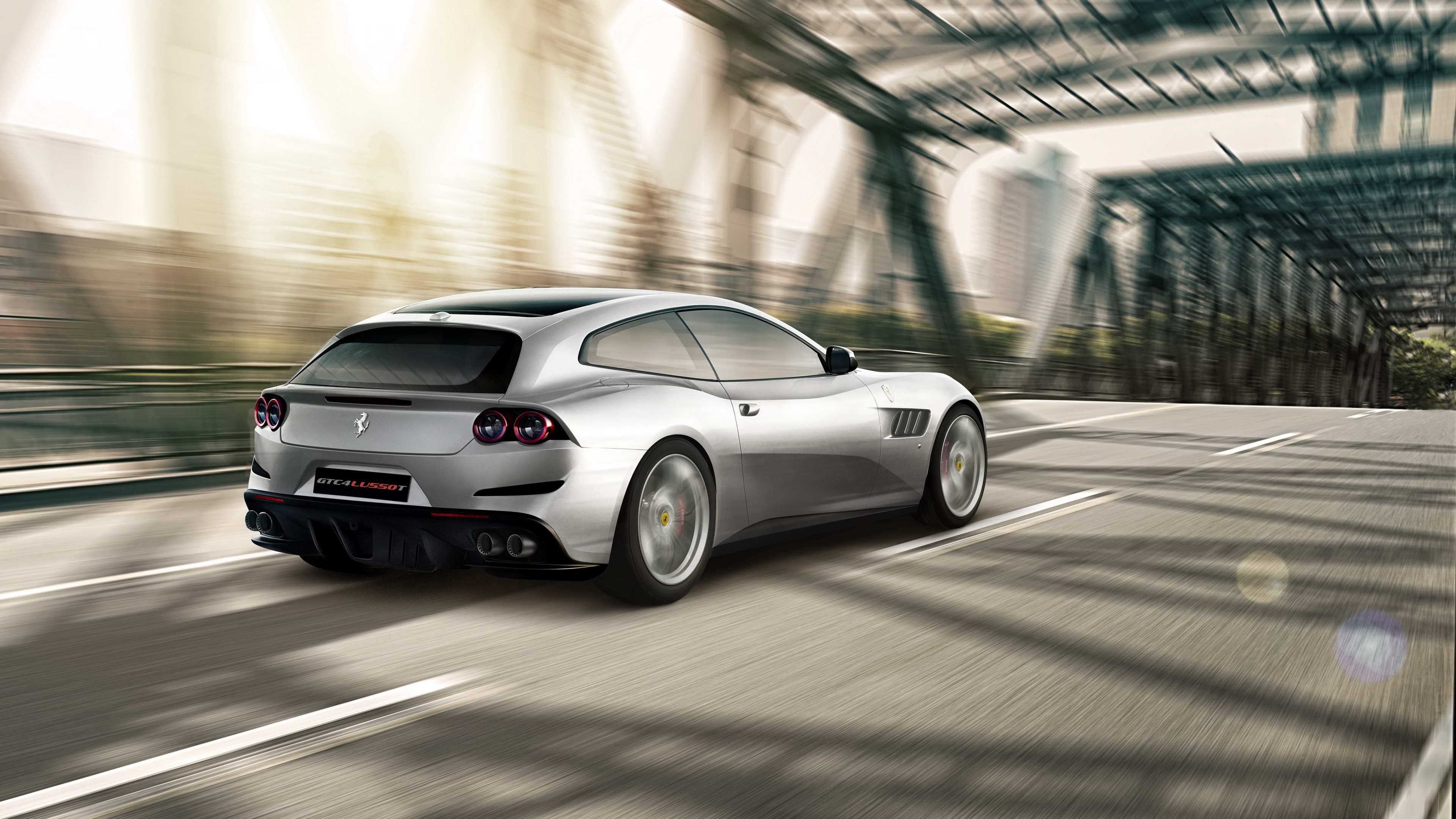 Ferrari GTC4lusso T, paris auto show 2016, Shooting brake, silver, HD Wallpaper