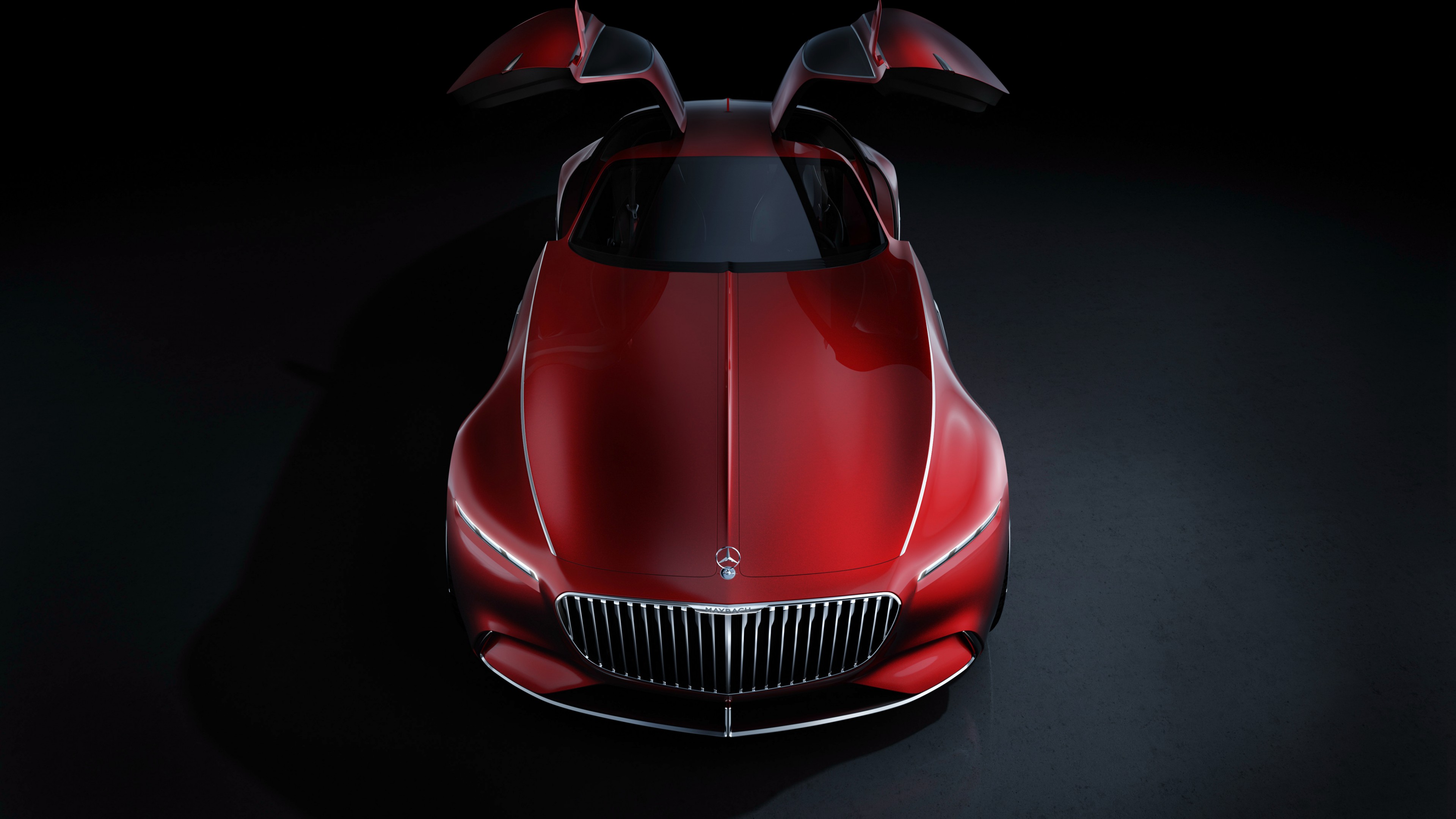 Vision Mercedes Maybach 6, electric cars, luxury cars, red, HD Wallpaper
