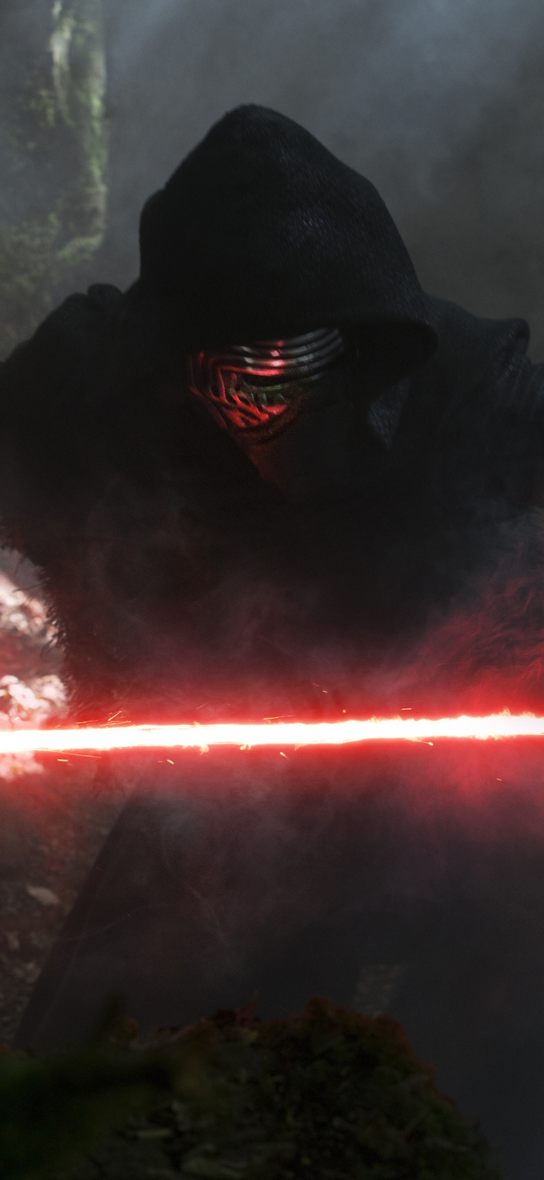 Movie Star Wars Episode VII: The Force Awakens, Star Wars, Red Lightsaber, Lightsaber, Sith (Star Wars), Kylo Ren, 1080x2340, Phone HD Wallpaper