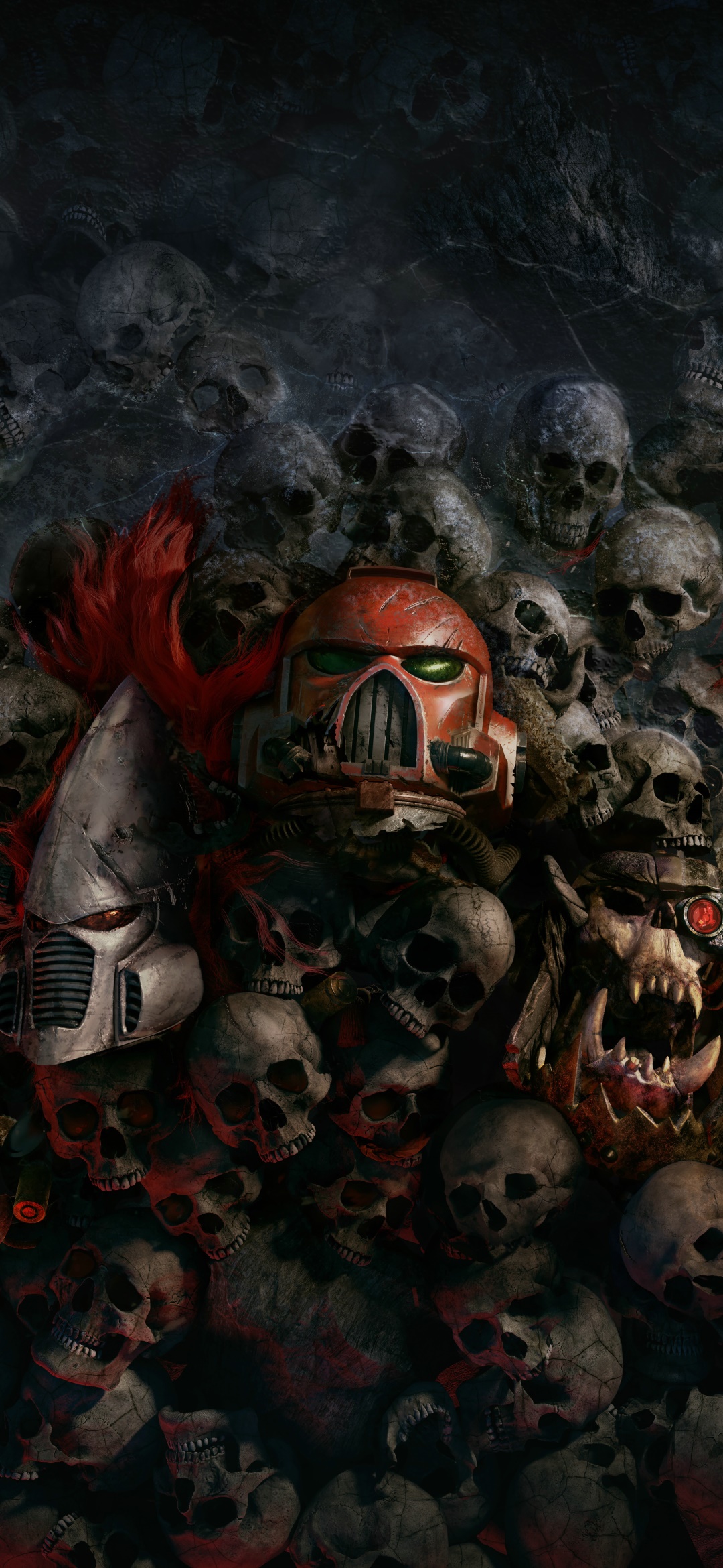 Video Game Warhammer 40,000: Dawn of War III, Dark, Skull, 1080x2340, Phone HD Wallpaper